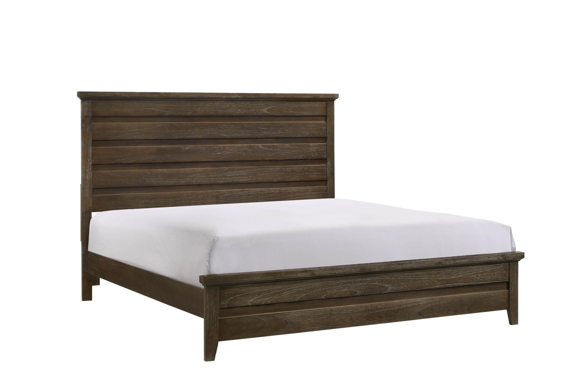 Modern, Transitional Panel Bed AMHERST 1982-110 1982-110 in Brown 