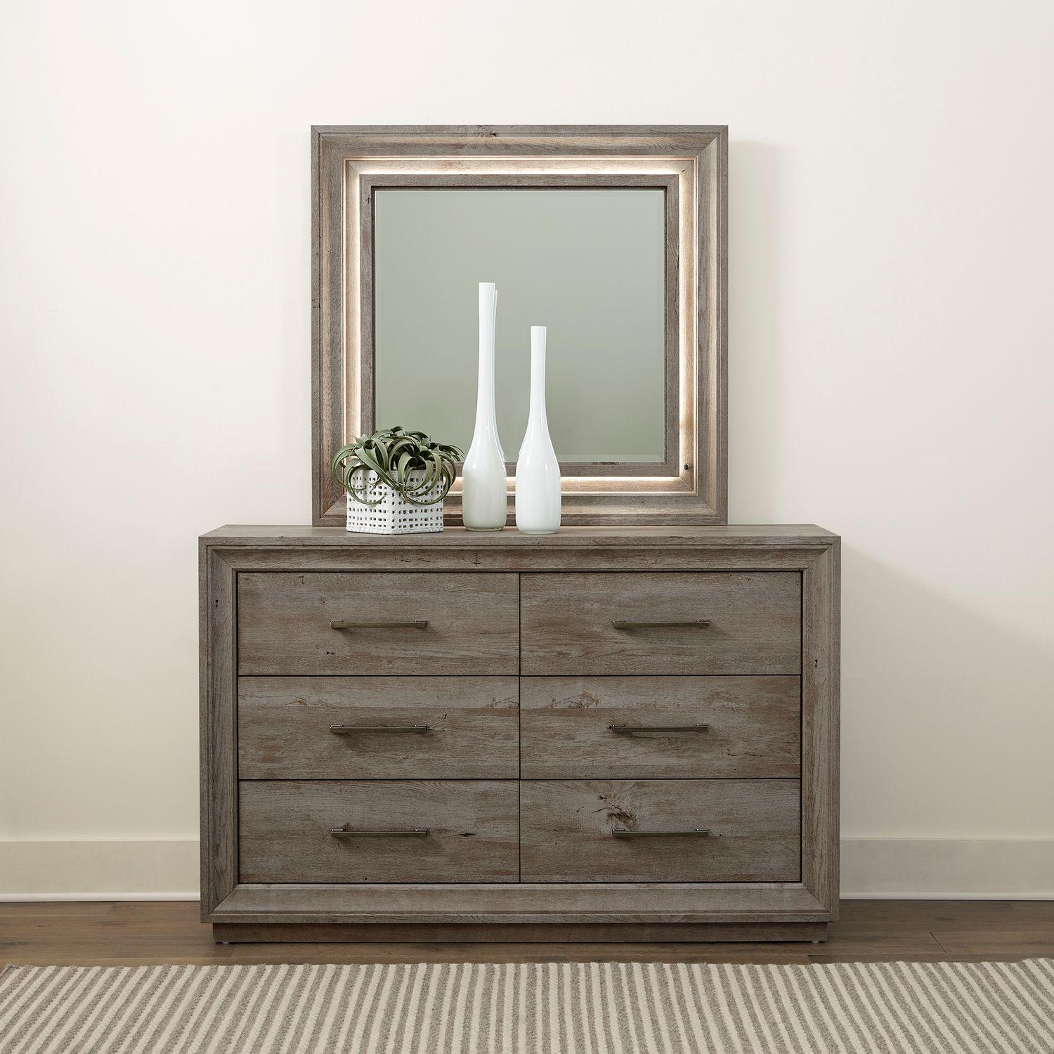 

    
Graystone Finish Dresser & Mirror 2 Pcs Horizons (272-BR) Liberty Furniture
