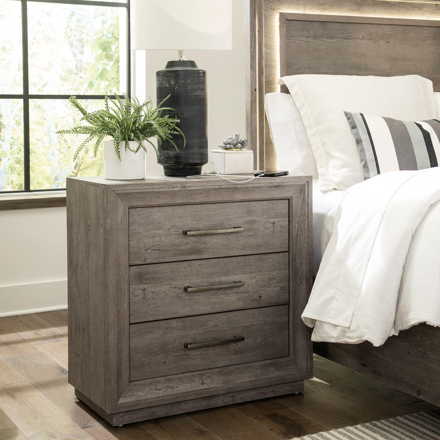 Transitional Bedside Chest Horizons (272-BR) 272-BR62 in Gray 