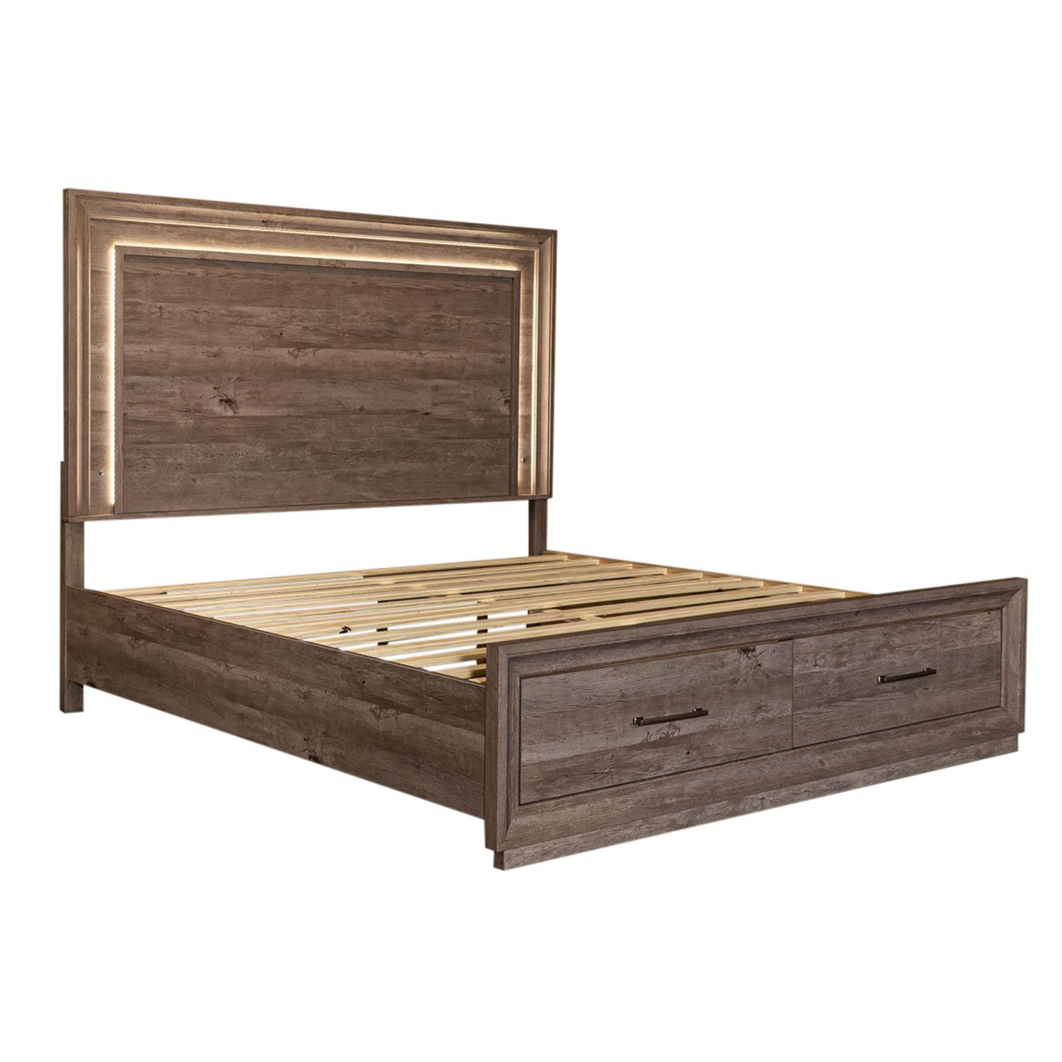 

    
Graystone Finish LED Light Queen Storage Bed Horizons (272-BR) Liberty Furniture
