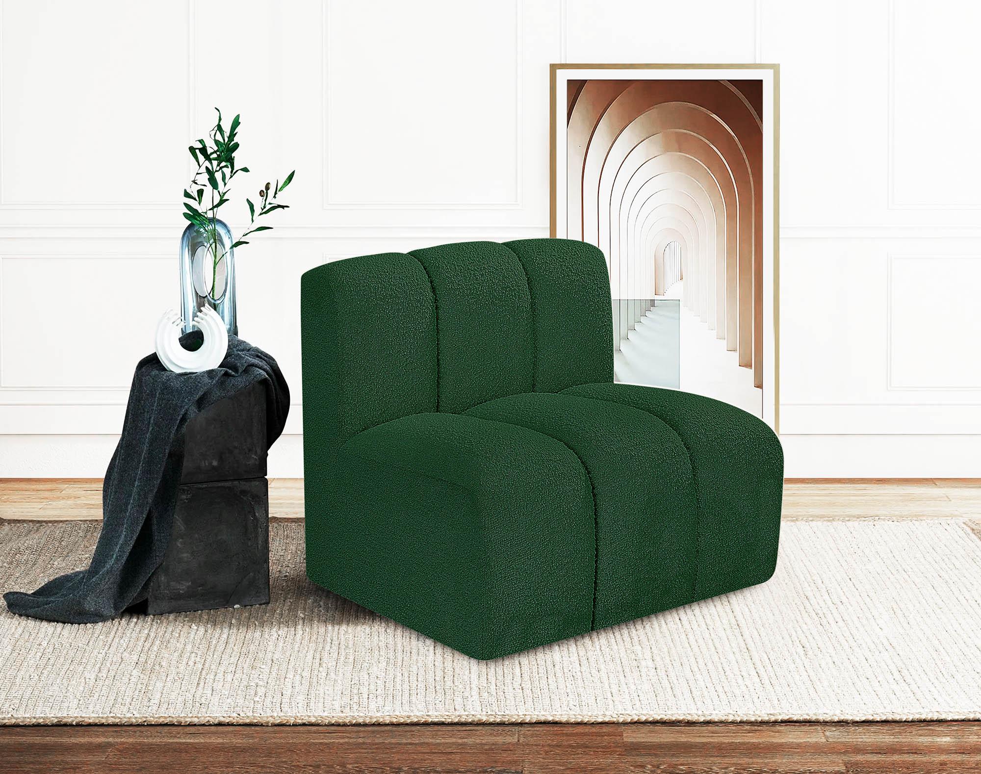 

    
Green Boucle Channel Tufted Modular Chair ARC 102Green-ST Meridian Contemporary
