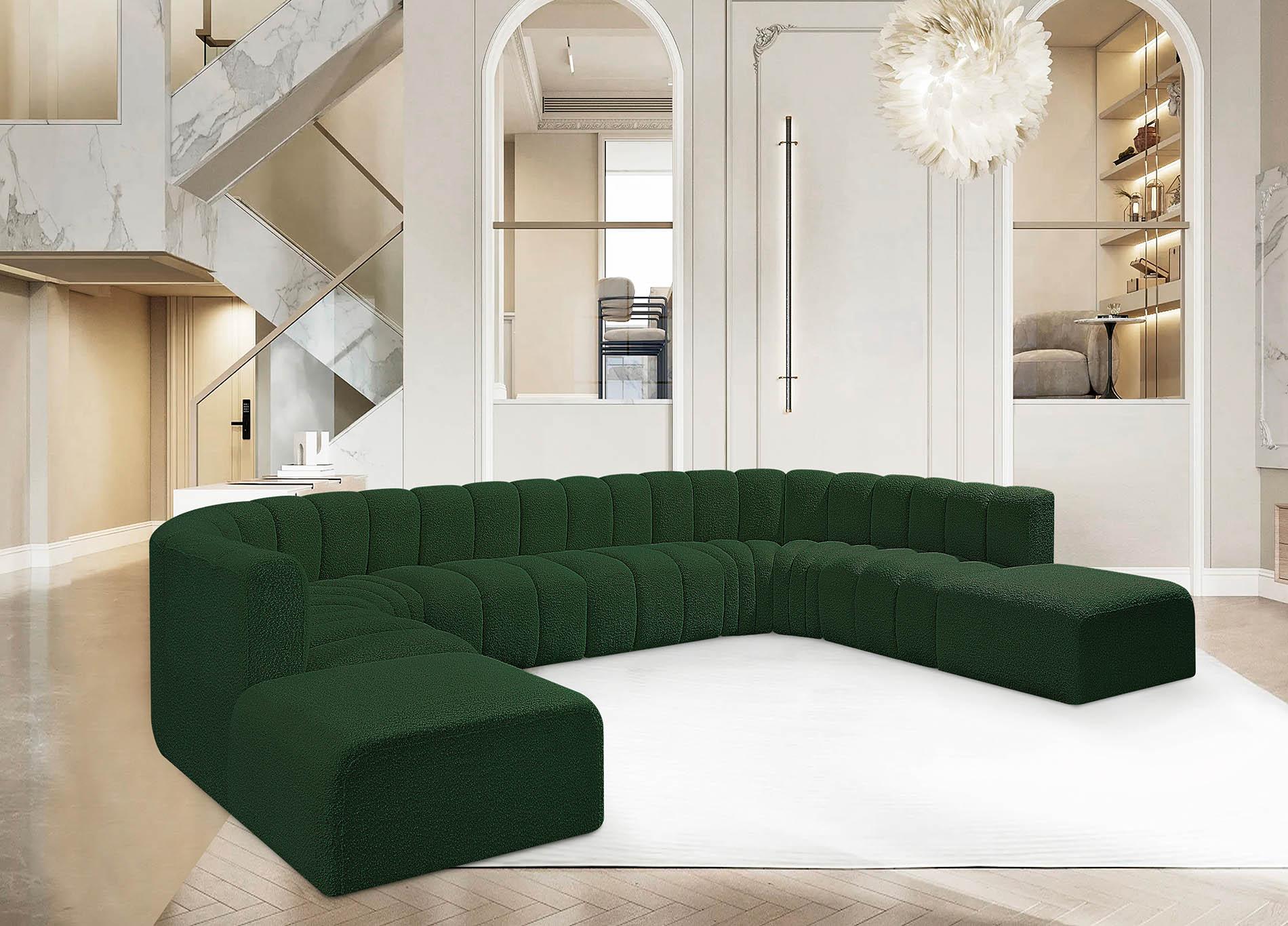 

    
Green Boucle Channel Tufted Modular Sectional ARC 102Green-S10A Meridian Modern

