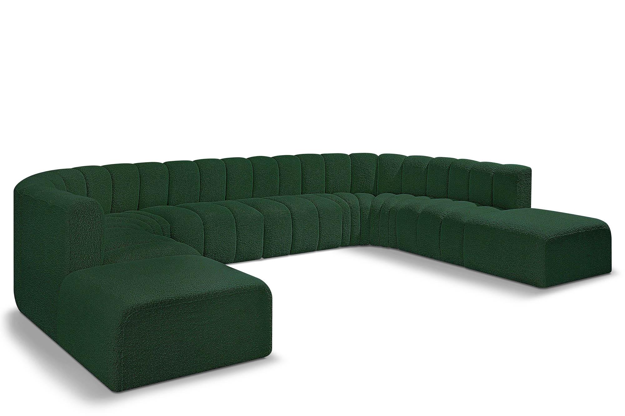 Contemporary, Modern Modular Sectional Sofa ARC 102Green-S10A 102Green-S10A in Green 