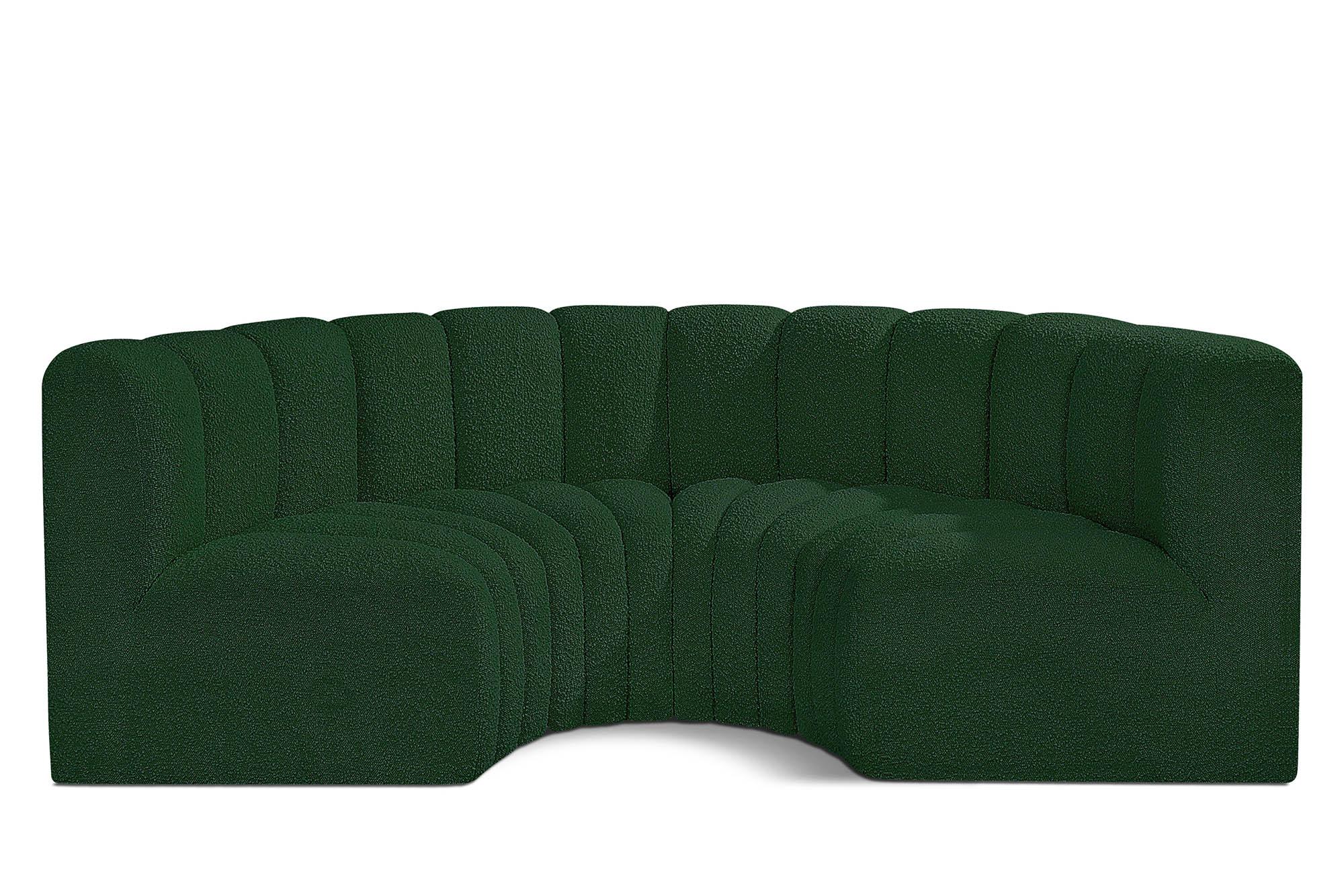 Contemporary, Modern Modular Sectional Sofa ARC 102Green-S4C 102Green-S4C in Green 