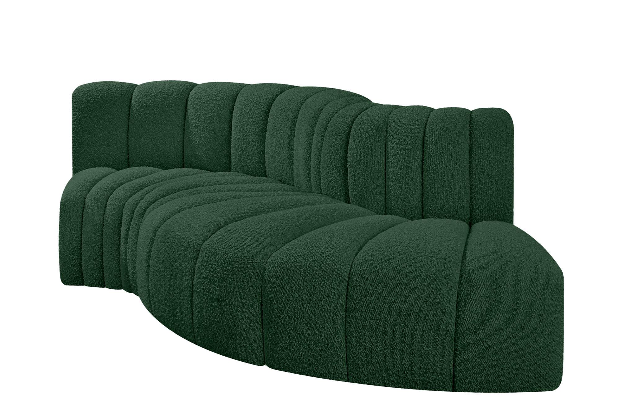 

        
Meridian Furniture ARC 102Green-S4D Modular Sectional Sofa Green Boucle 094308297569
