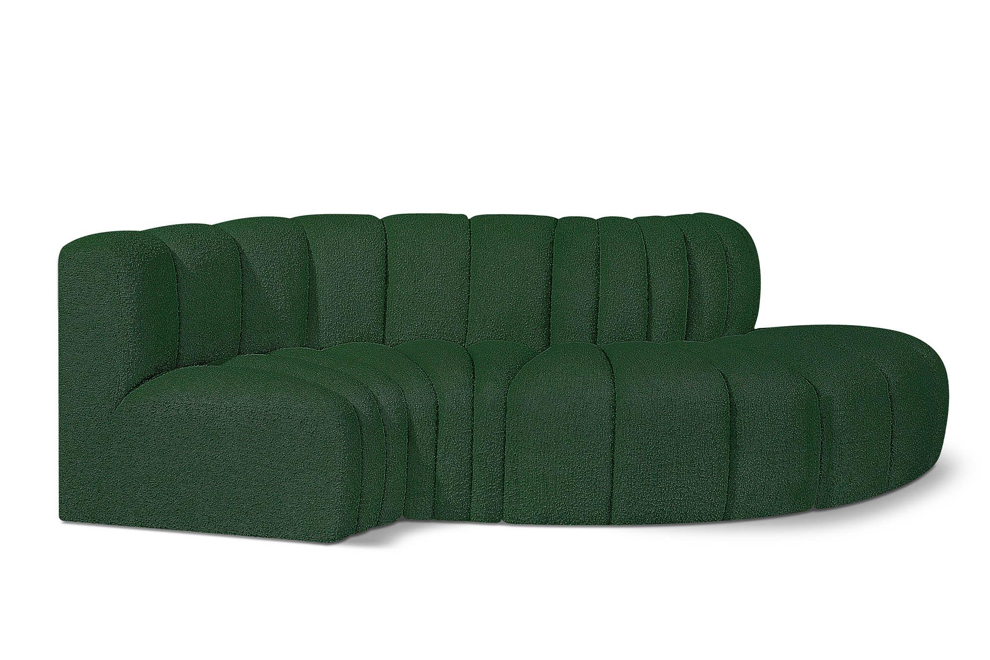 Contemporary, Modern Modular Sectional Sofa ARC 102Green-S4D 102Green-S4D in Green 
