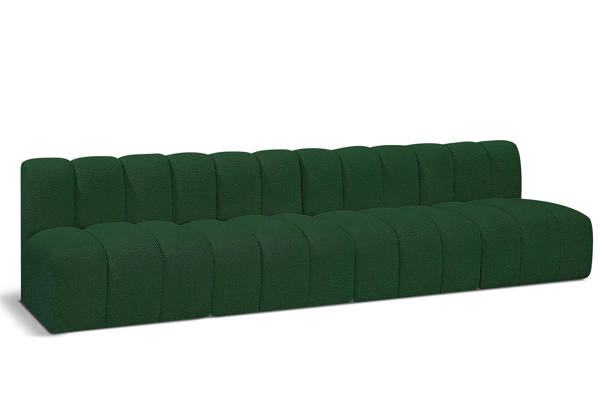 Contemporary, Modern Modular Sectional Sofa ARC 102Green-S4E 102Green-S4E in Green 