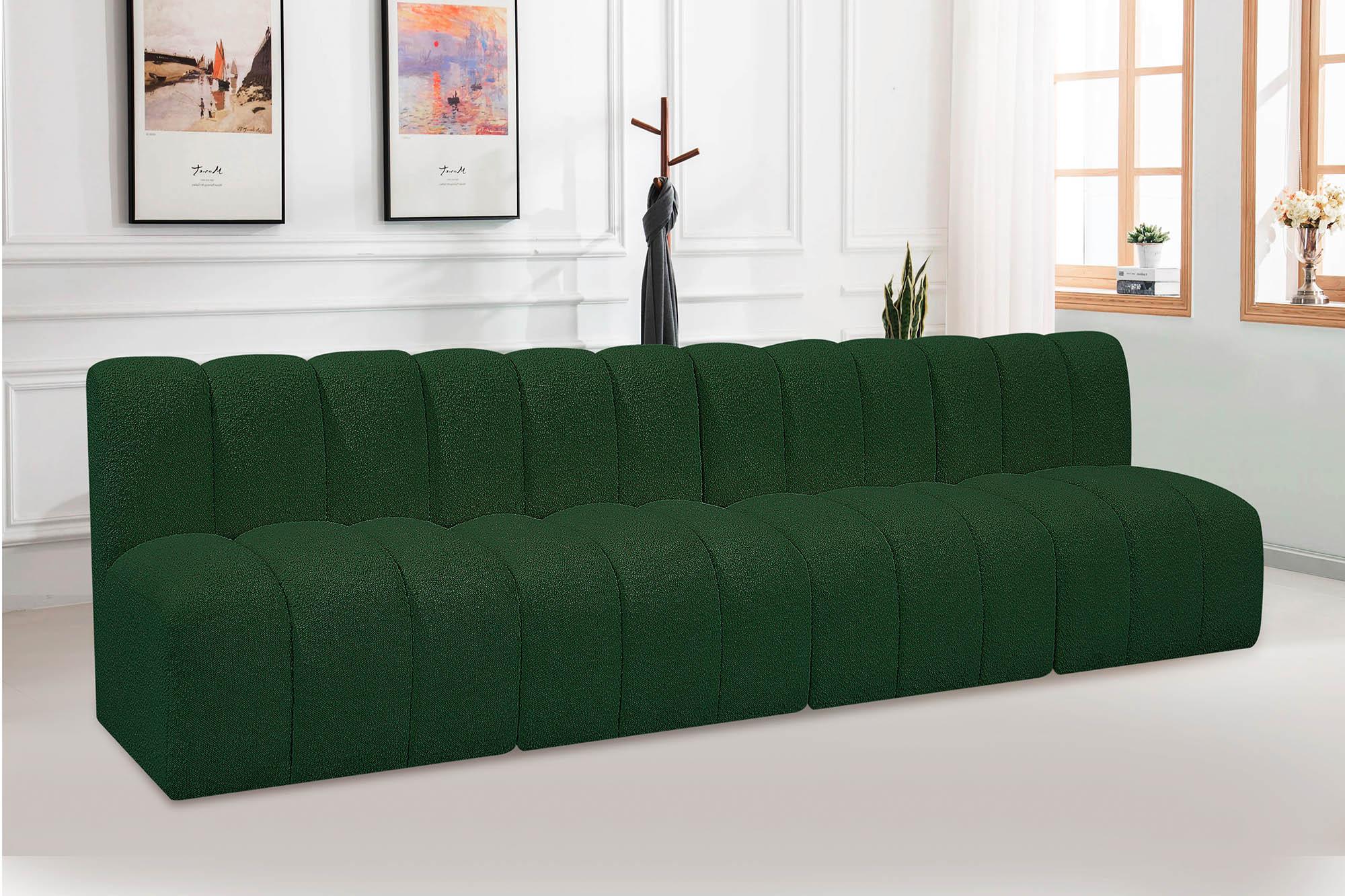 

    
Green Boucle Channel Tufted Modular Sectional ARC 102Green-S4E Meridian Modern

