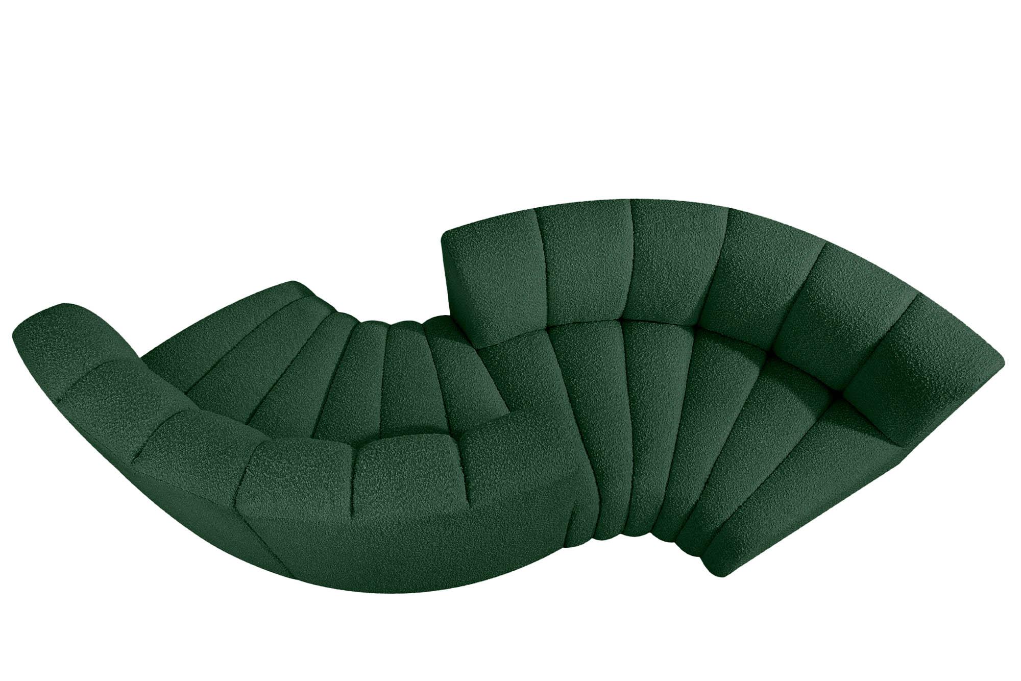

        
Meridian Furniture ARC 102Green-S4F Modular Sectional Sofa Green Boucle 094308297583
