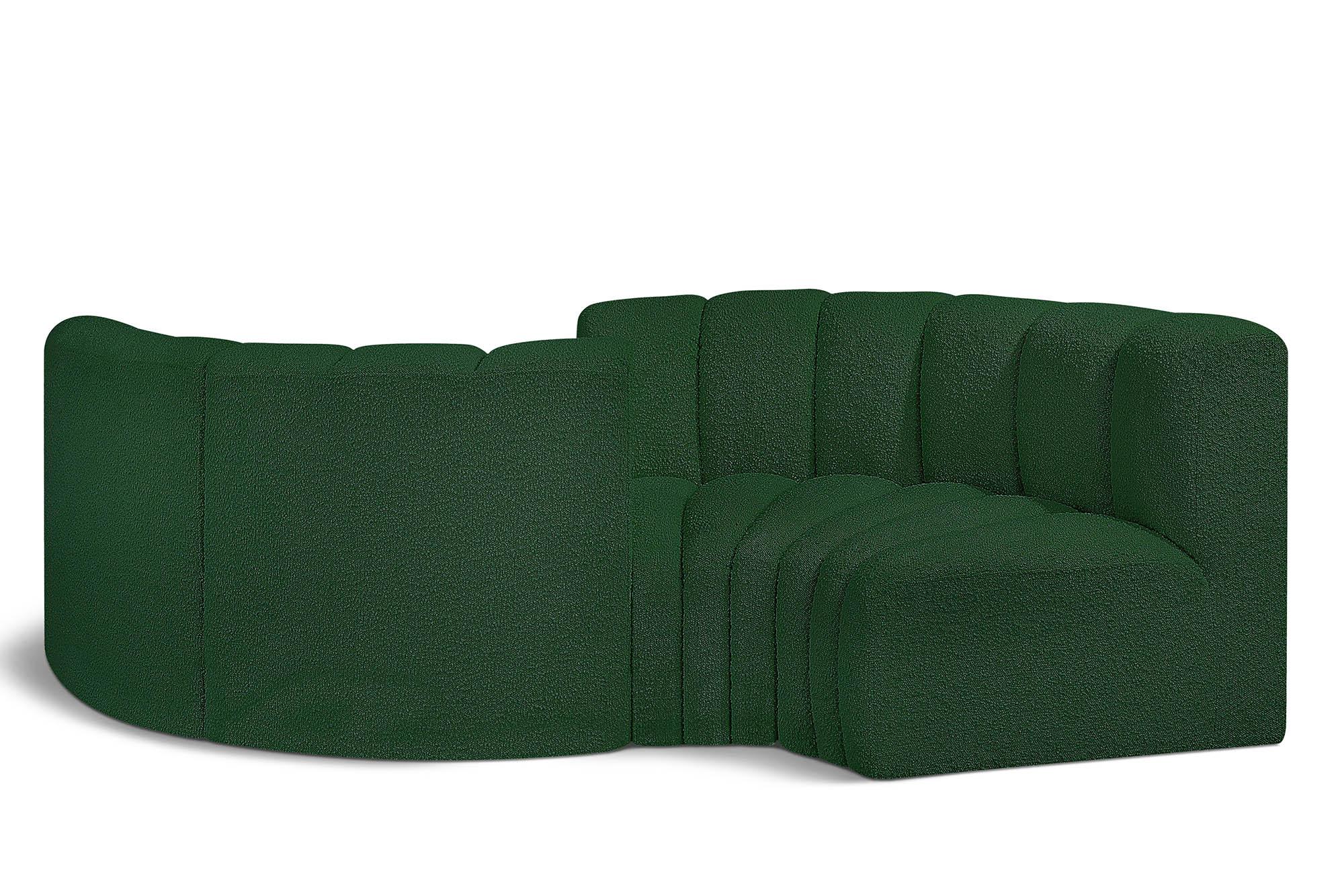 Contemporary, Modern Modular Sectional Sofa ARC 102Green-S4F 102Green-S4F in Green 
