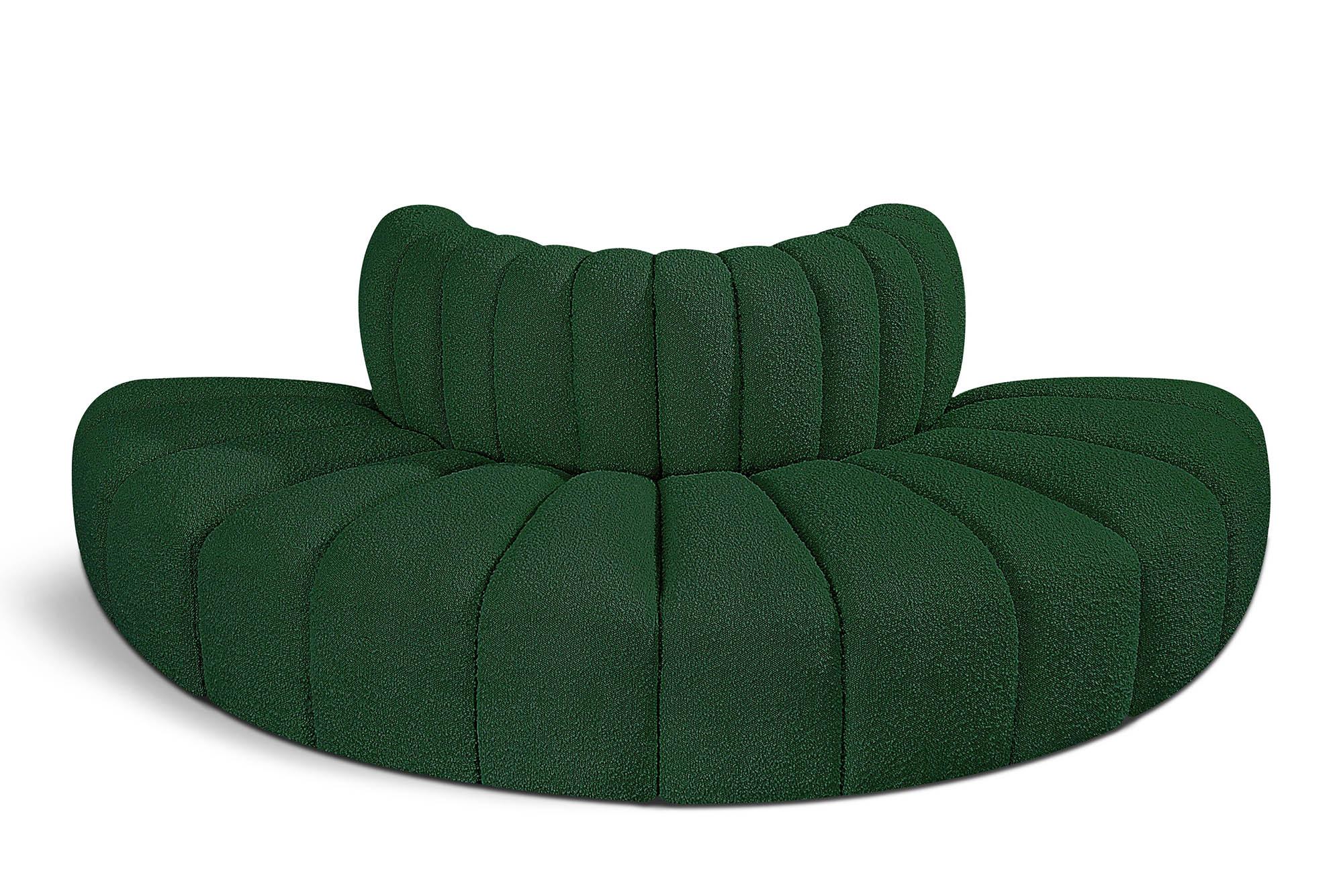 

    
Green Boucle Channel Tufted Modular Sectional ARC 102Green-S4G Meridian Modern
