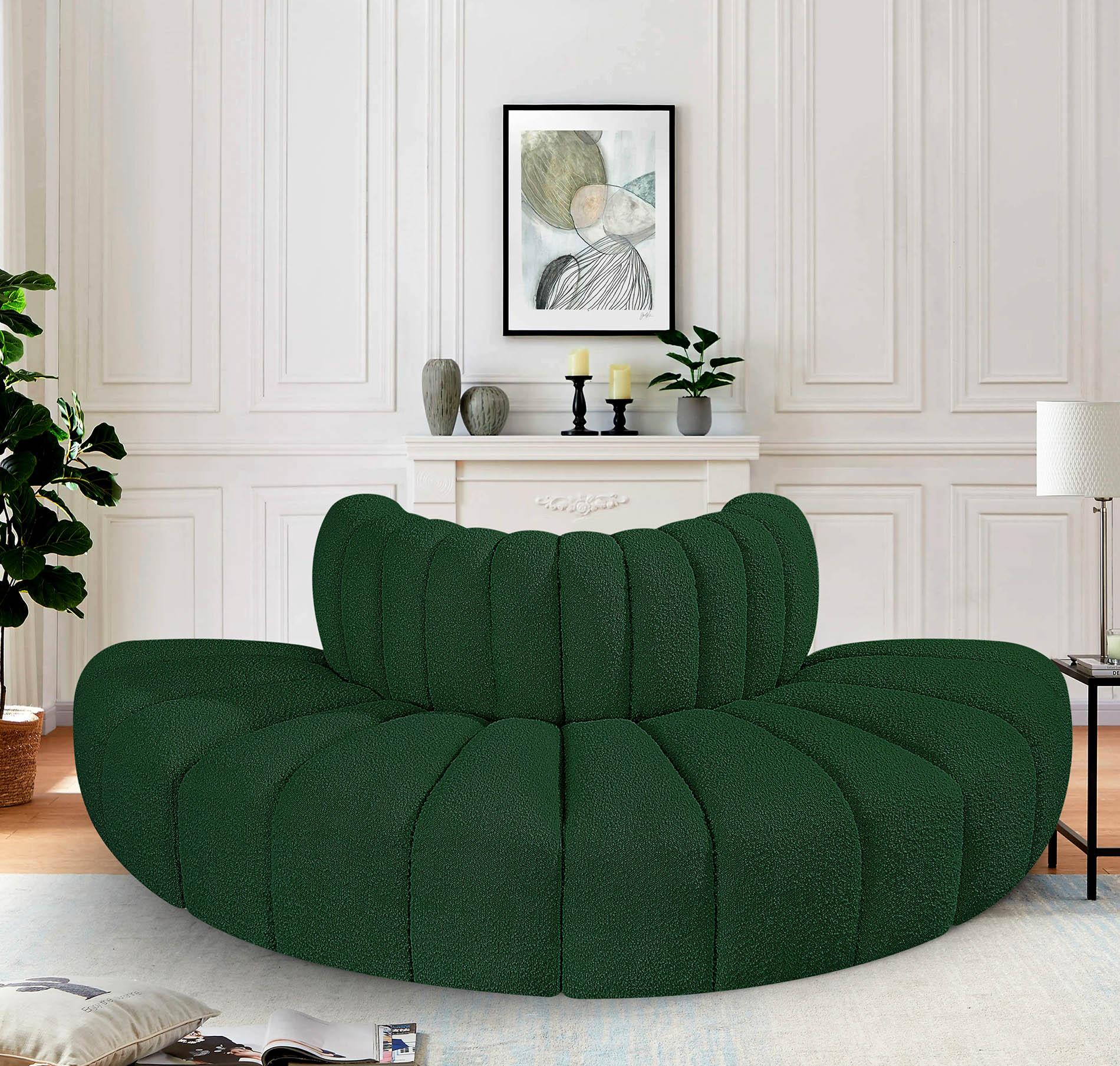 

    
Green Boucle Channel Tufted Modular Sectional ARC 102Green-S4G Meridian Modern
