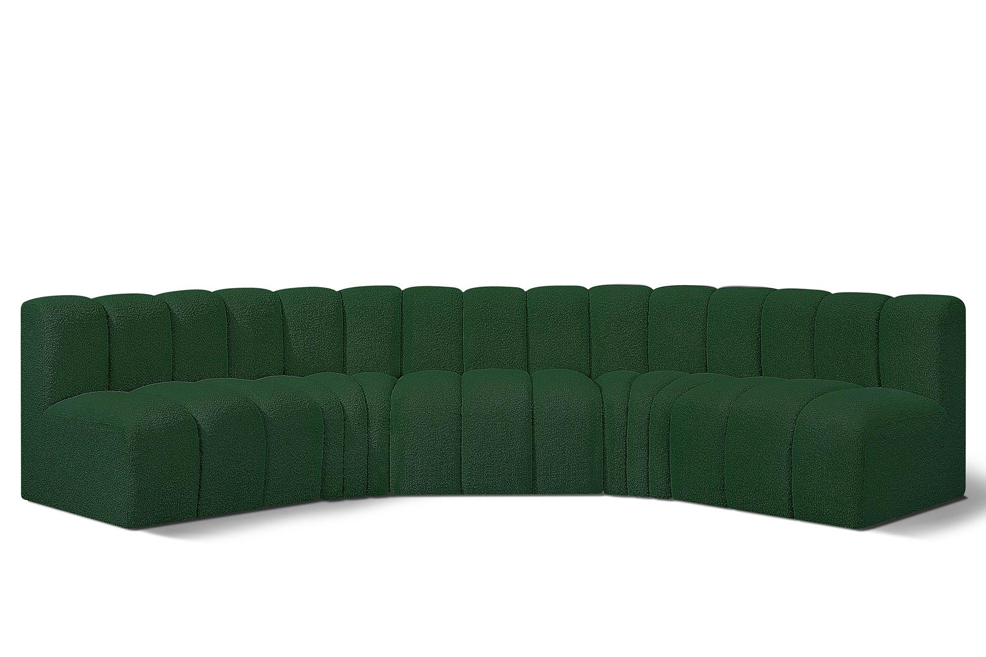 Contemporary, Modern Modular Sectional Sofa ARC 102Green-S5A 102Green-S5A in Green 