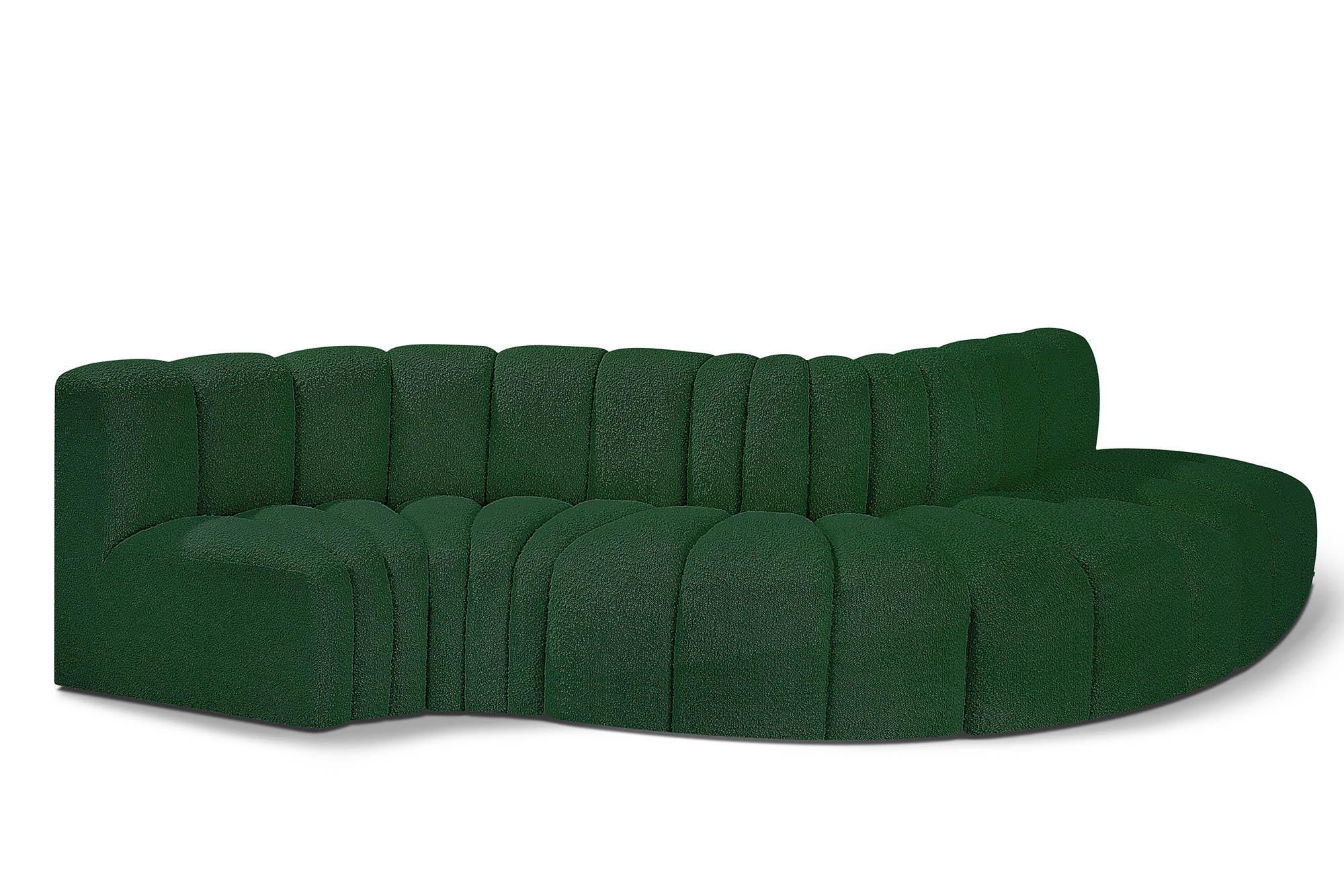 

    
Green Boucle Channel Tufted Modular Sectional ARC 102Green-S5B Meridian Modern
