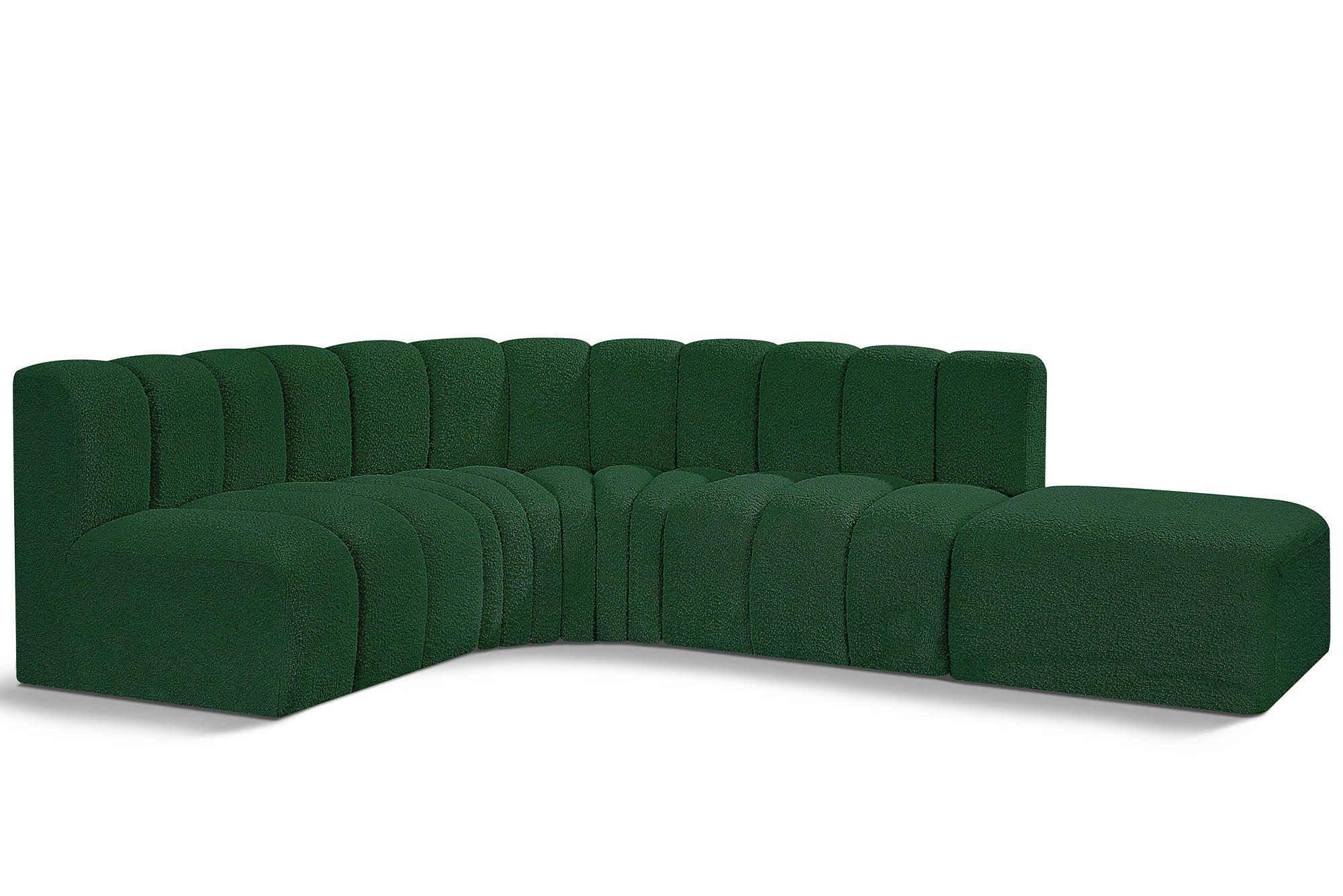 Contemporary, Modern Modular Sectional Sofa ARC 102Green-S5C 102Green-S5C in Green 