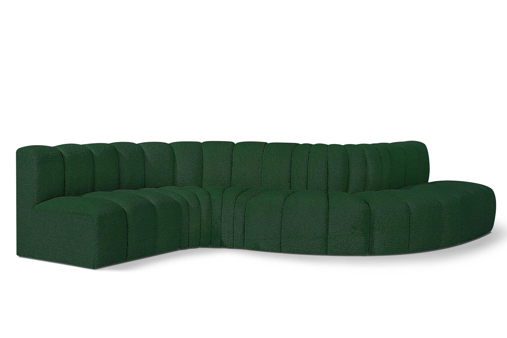 Contemporary, Modern Modular Sectional Sofa ARC 102Green-S6A 102Green-S6A in Green 