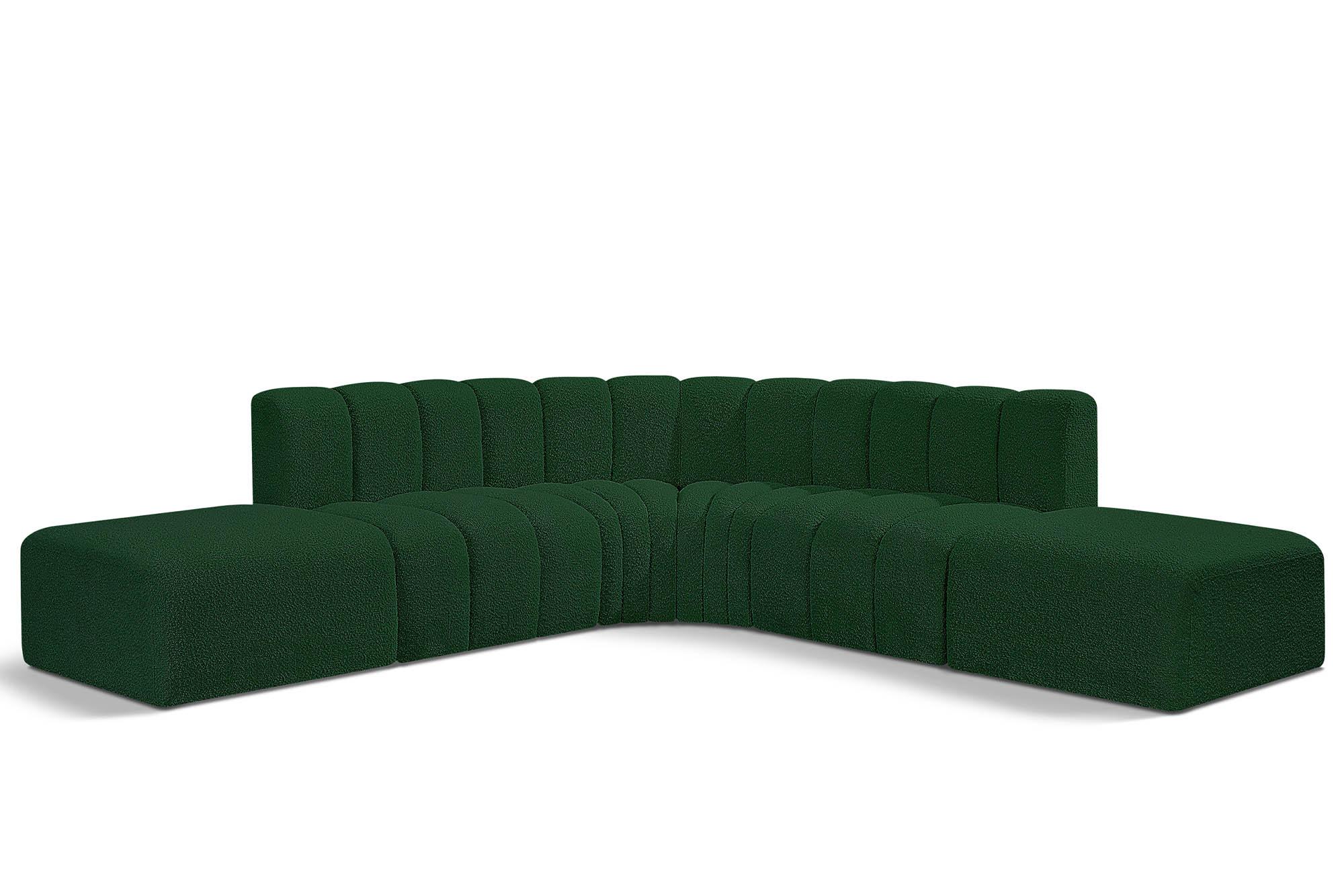 

    
Green Boucle Channel Tufted Modular Sectional ARC 102Green-S6C Meridian Modern
