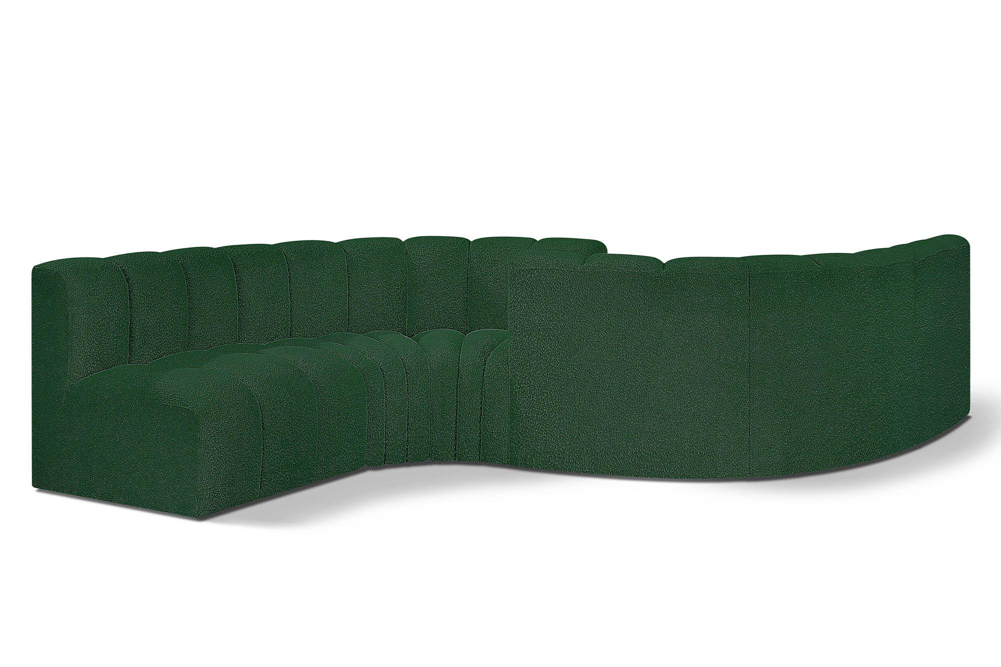 Contemporary, Modern Modular Sectional Sofa ARC 102Green-S6D 102Green-S6D in Green 
