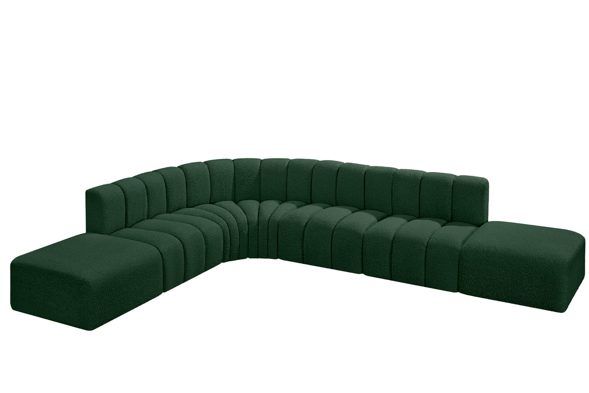 

        
Meridian Furniture ARC 102Green-S7A Modular Sectional Sofa Green Boucle 094308297675
