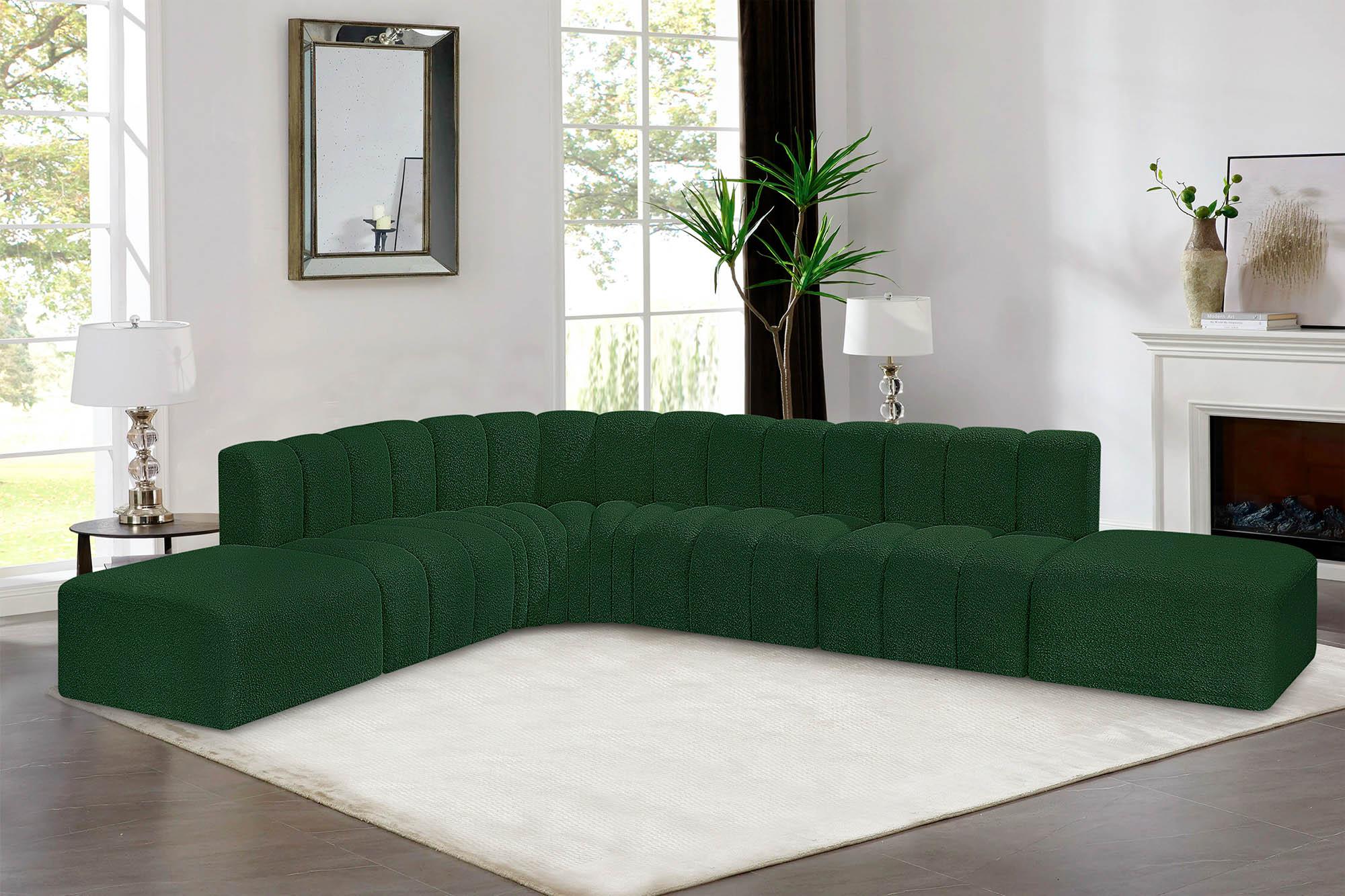 

    
Green Boucle Channel Tufted Modular Sectional ARC 102Green-S7A Meridian Modern
