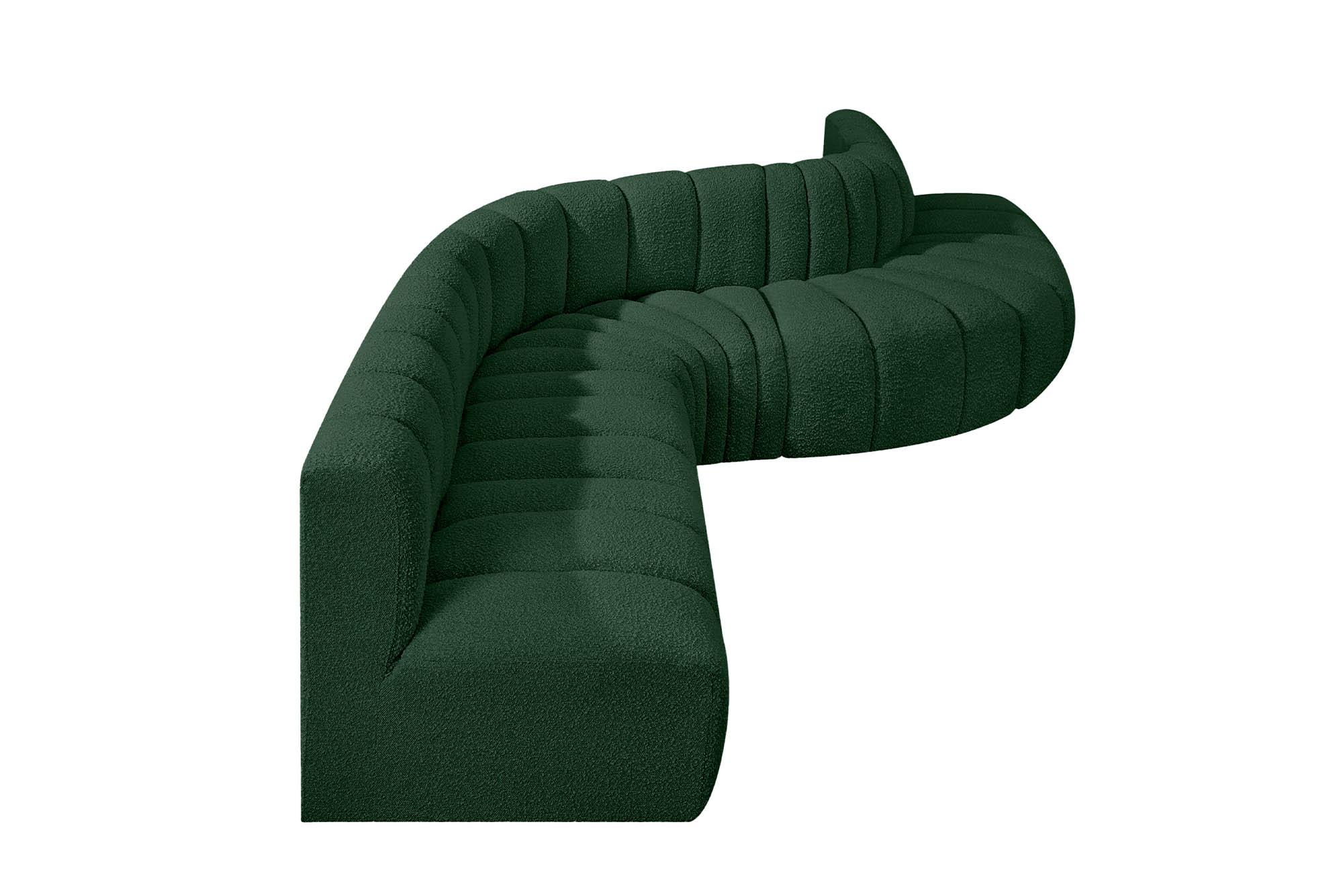 

        
Meridian Furniture ARC 102Green-S7C Modular Sectional Sofa Green Boucle 094308297699
