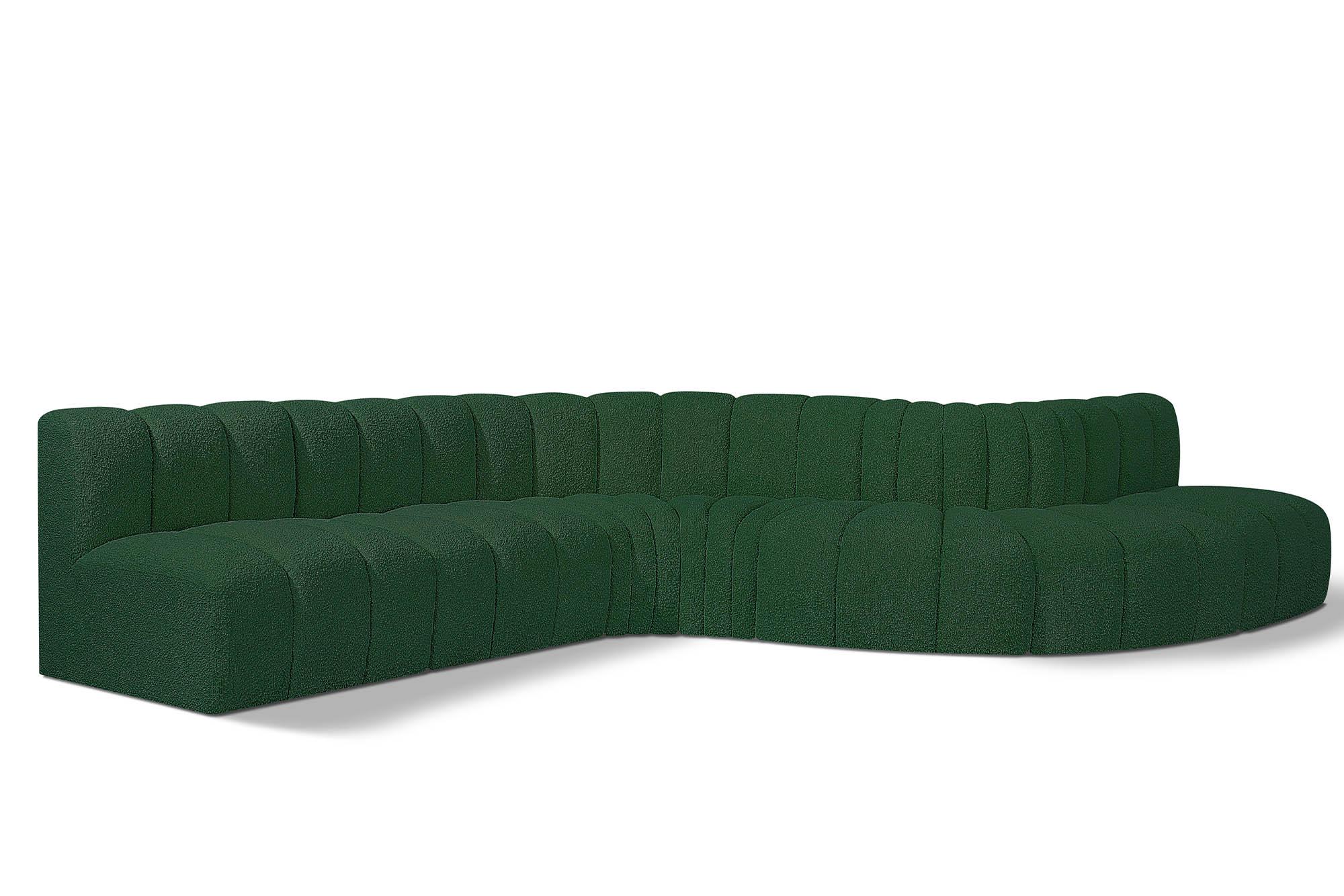 Contemporary, Modern Modular Sectional Sofa ARC 102Green-S7C 102Green-S7C in Green 