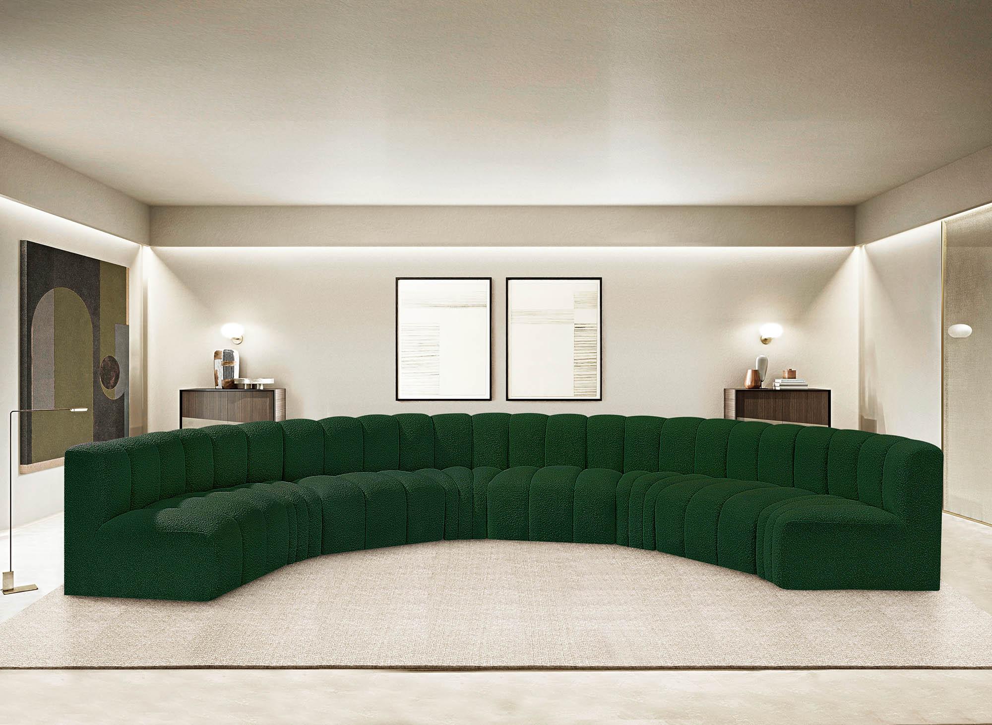 

    
Green Boucle Channel Tufted Modular Sectional ARC 102Green-S8B Meridian Modern

