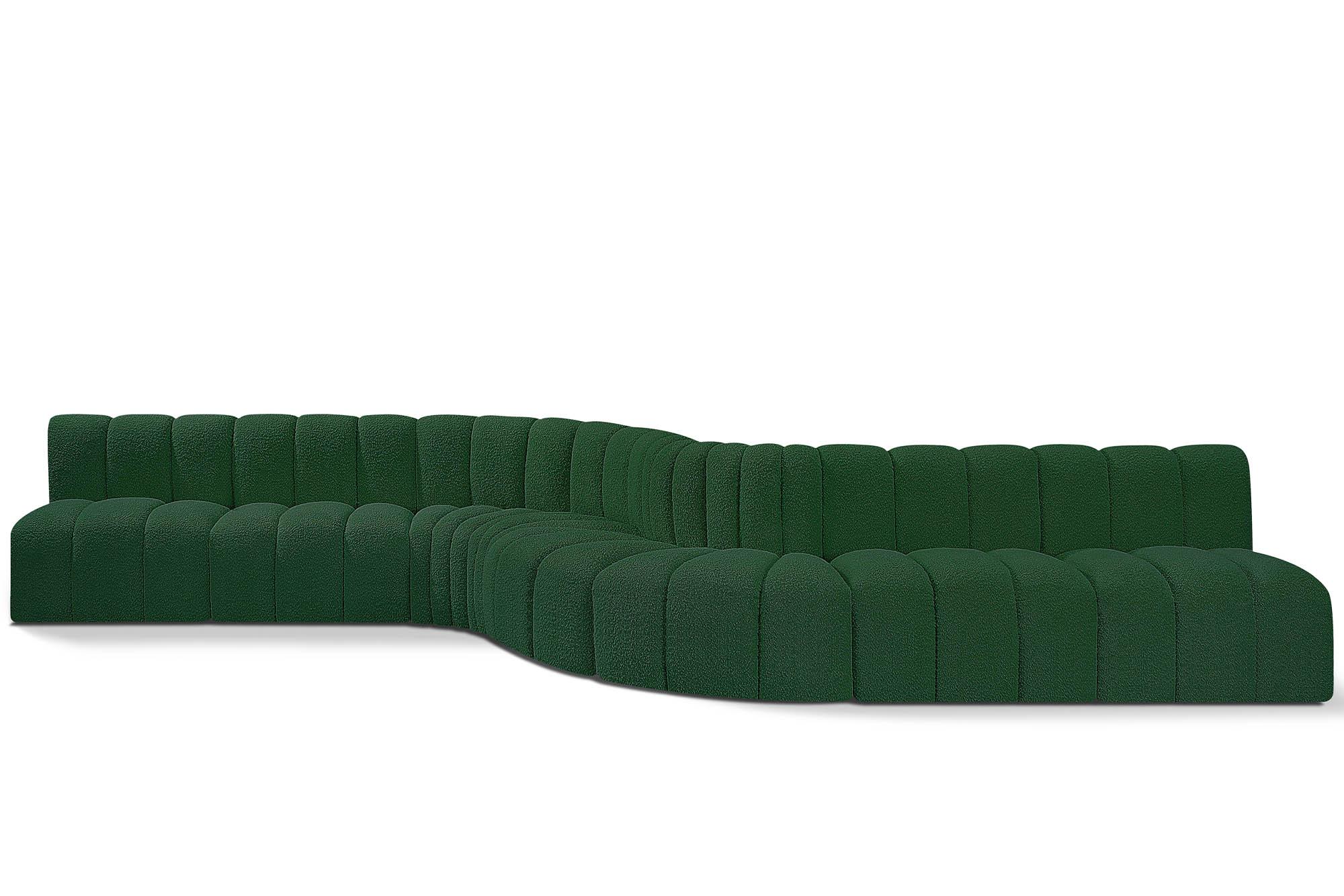 

    
Green Boucle Channel Tufted Modular Sectional ARC 102Green-S8C Meridian Modern
