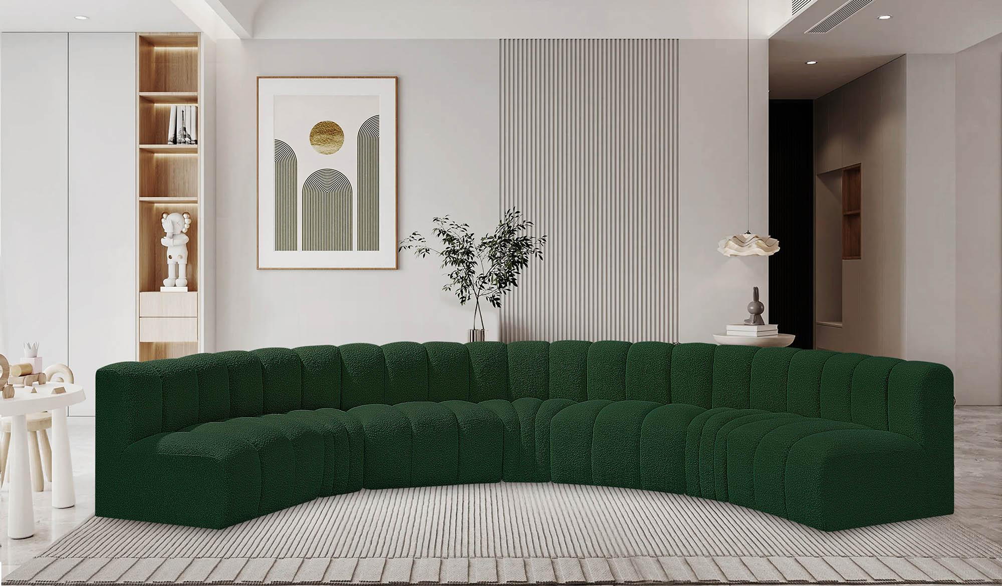 

    
Green Boucle Channel Tufted Modular Sectional ARC102Green-S7B Meridian Modern
