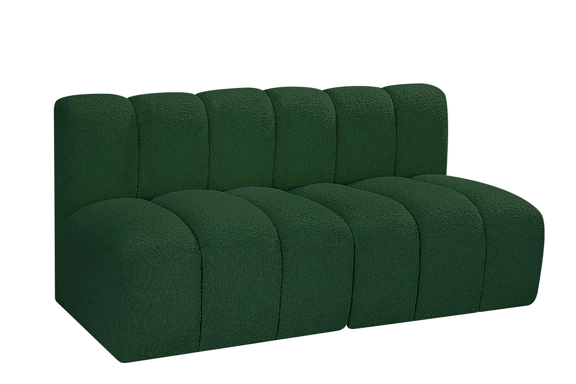 

    
Green Boucle Channel Tufted Modular Sofa ARC 102Green-S2A Meridian Contemporary
