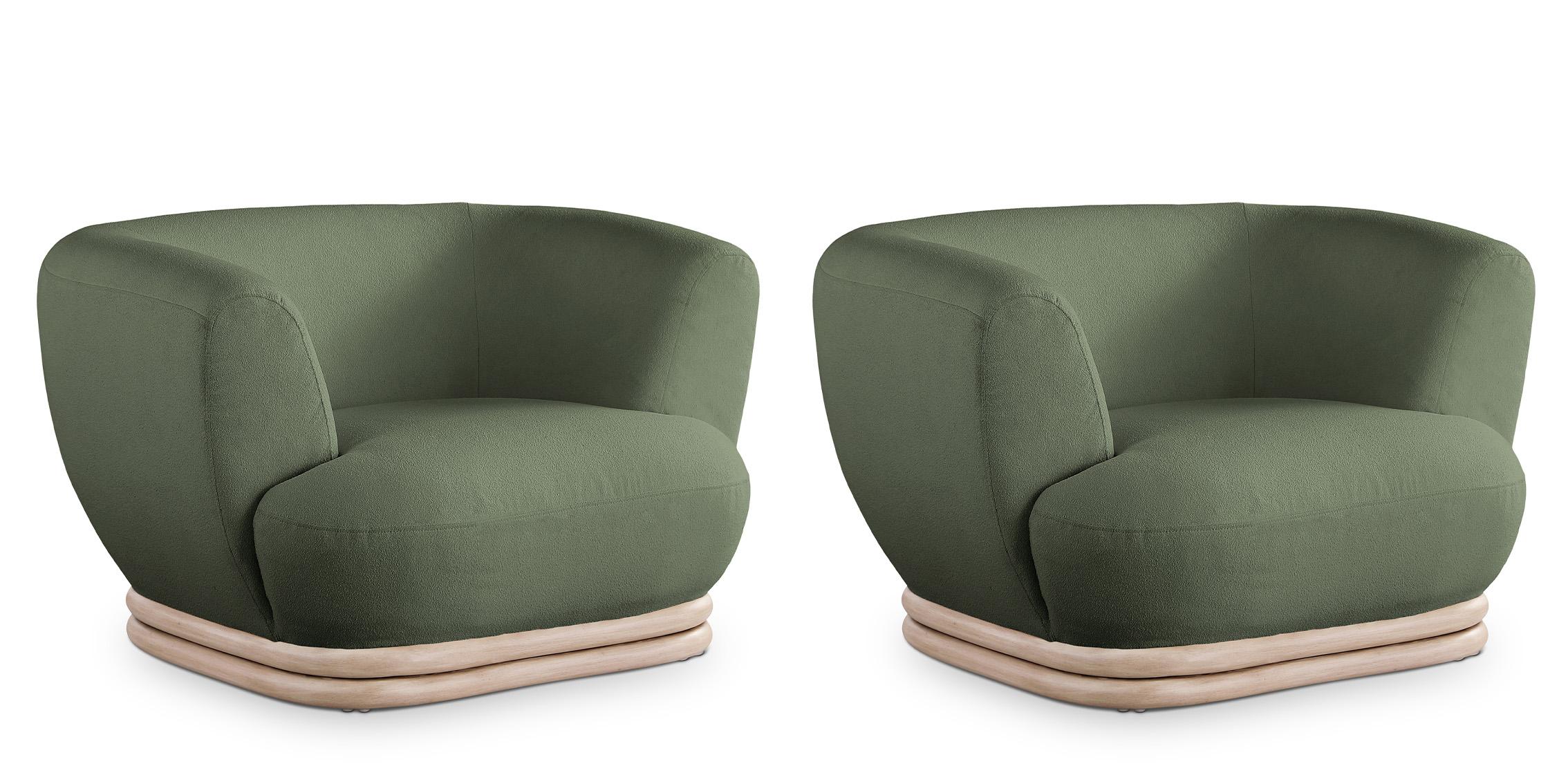 

    
Green Boucle Fabric Chair Set 2Pcs KIPTON 648Green-C Meridian Mid-Century Modern
