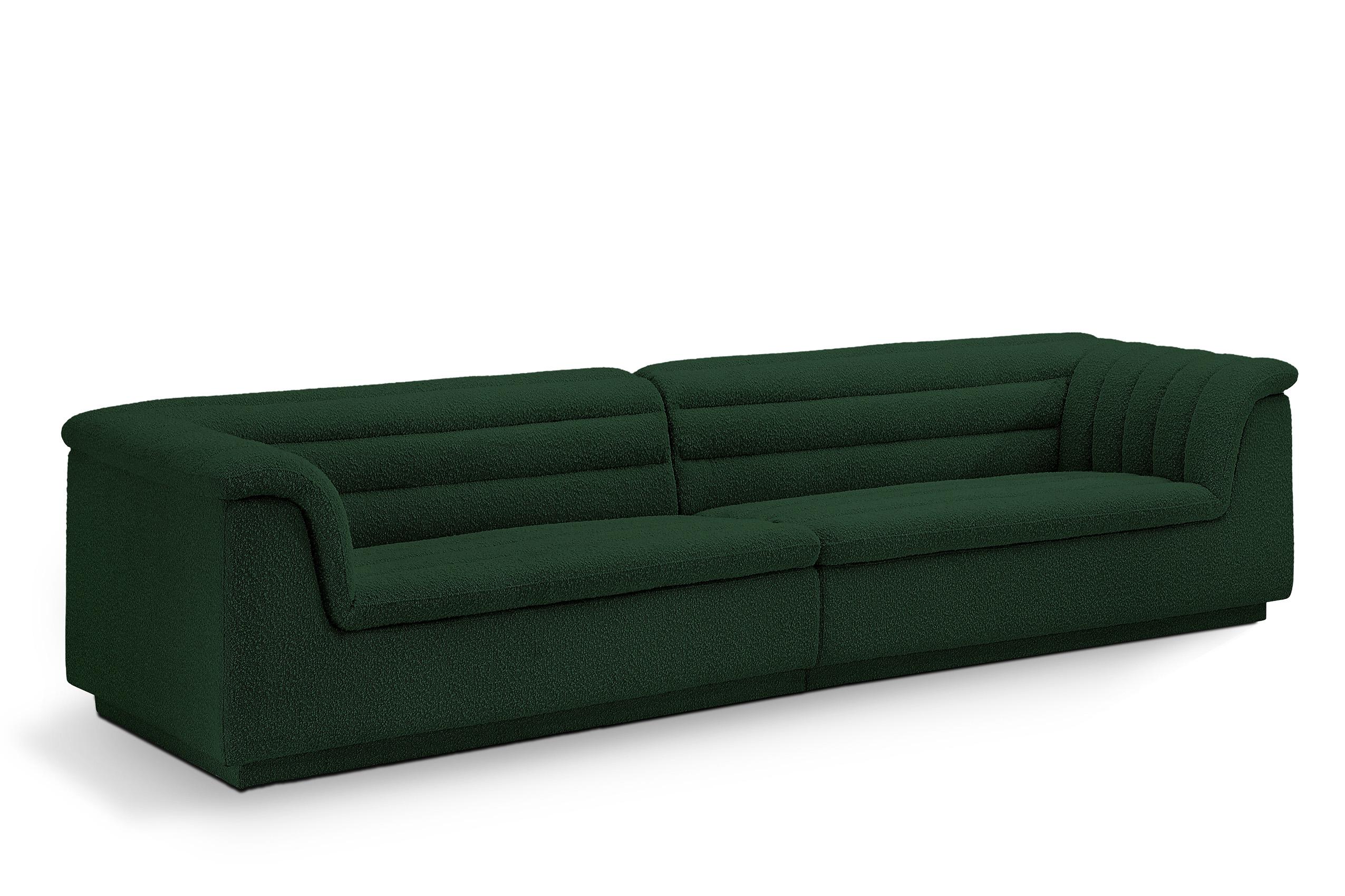 

    
Green Boucle Fabric Modular Sofa CASCADE 193Green-S119 Meridian Modern

