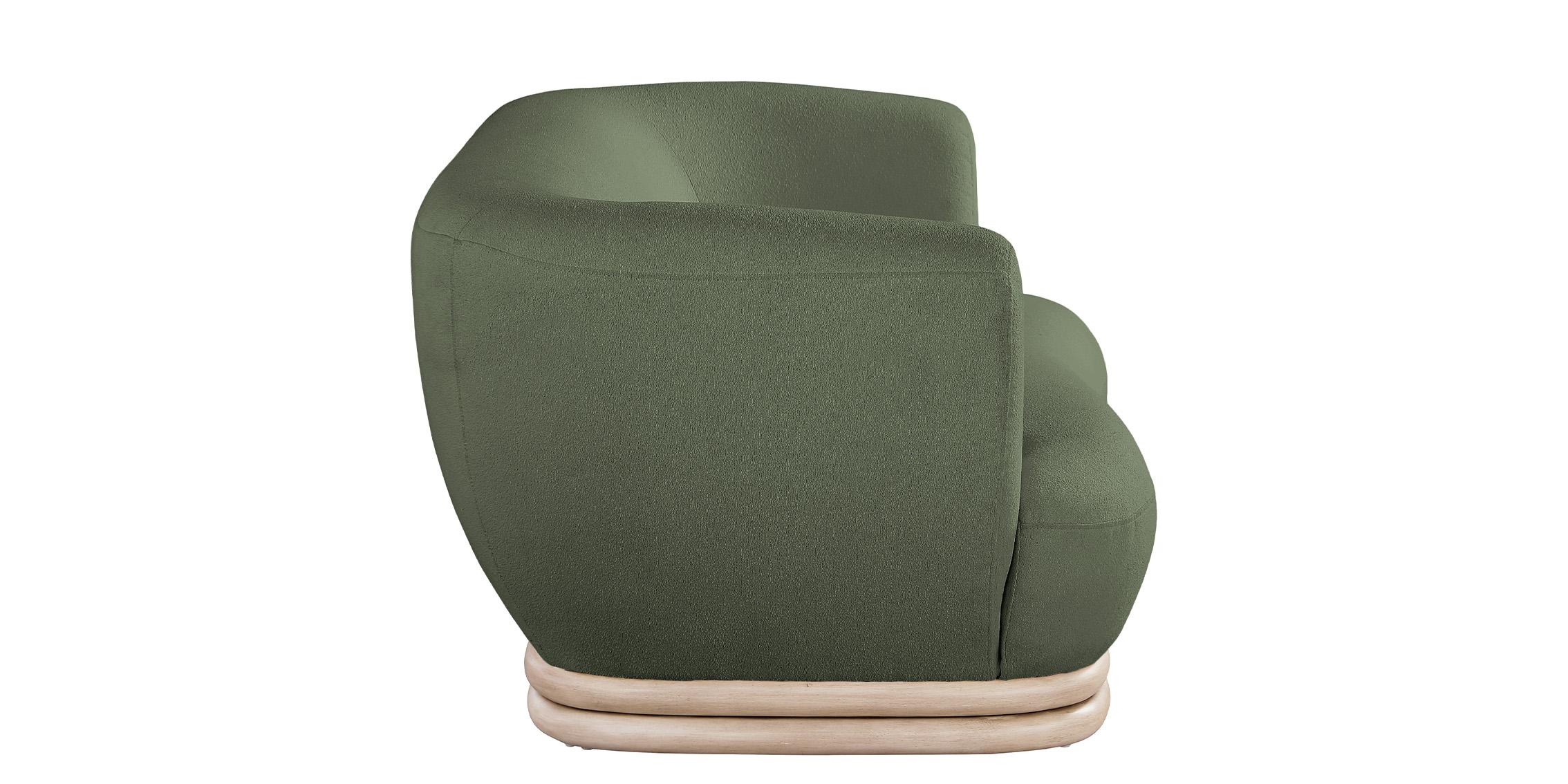 

    
Green Boucle Fabric Sofa Set 3Pcs KIPTON 648Green Meridian Mid-Century Modern
