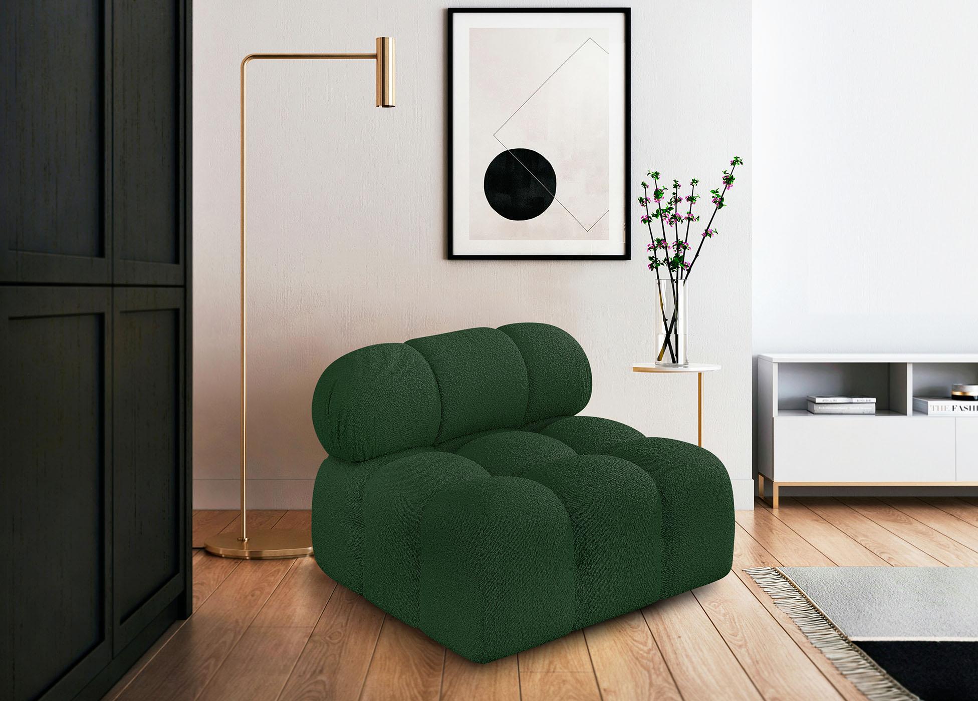 

    
Green Boucle Modular Armless Chair AMES 611Green-Armless Meridian Modern
