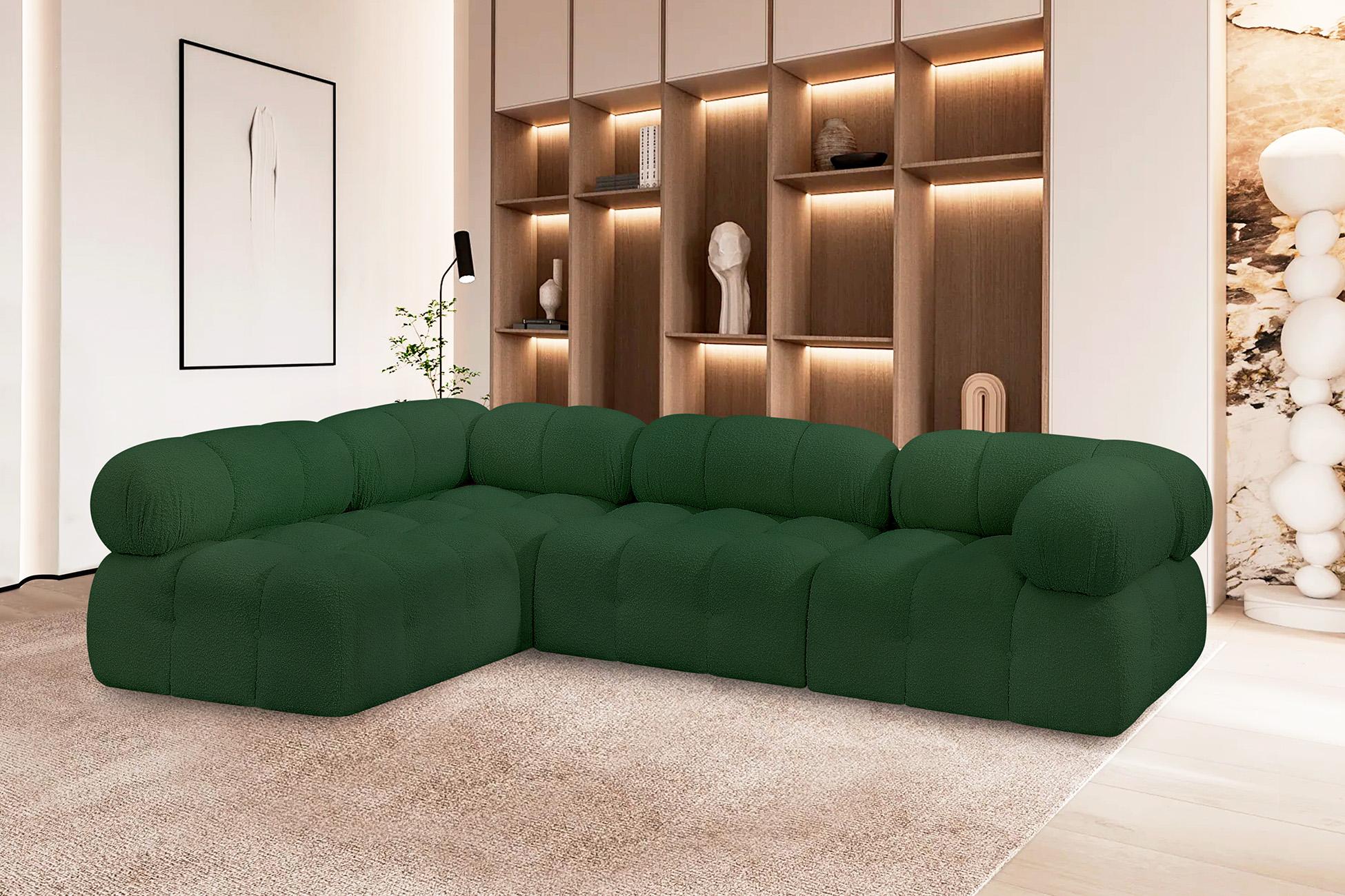 

    
Green Boucle Modular Sectional Sofa AMES 611Green-Sec4A Meridian Modern
