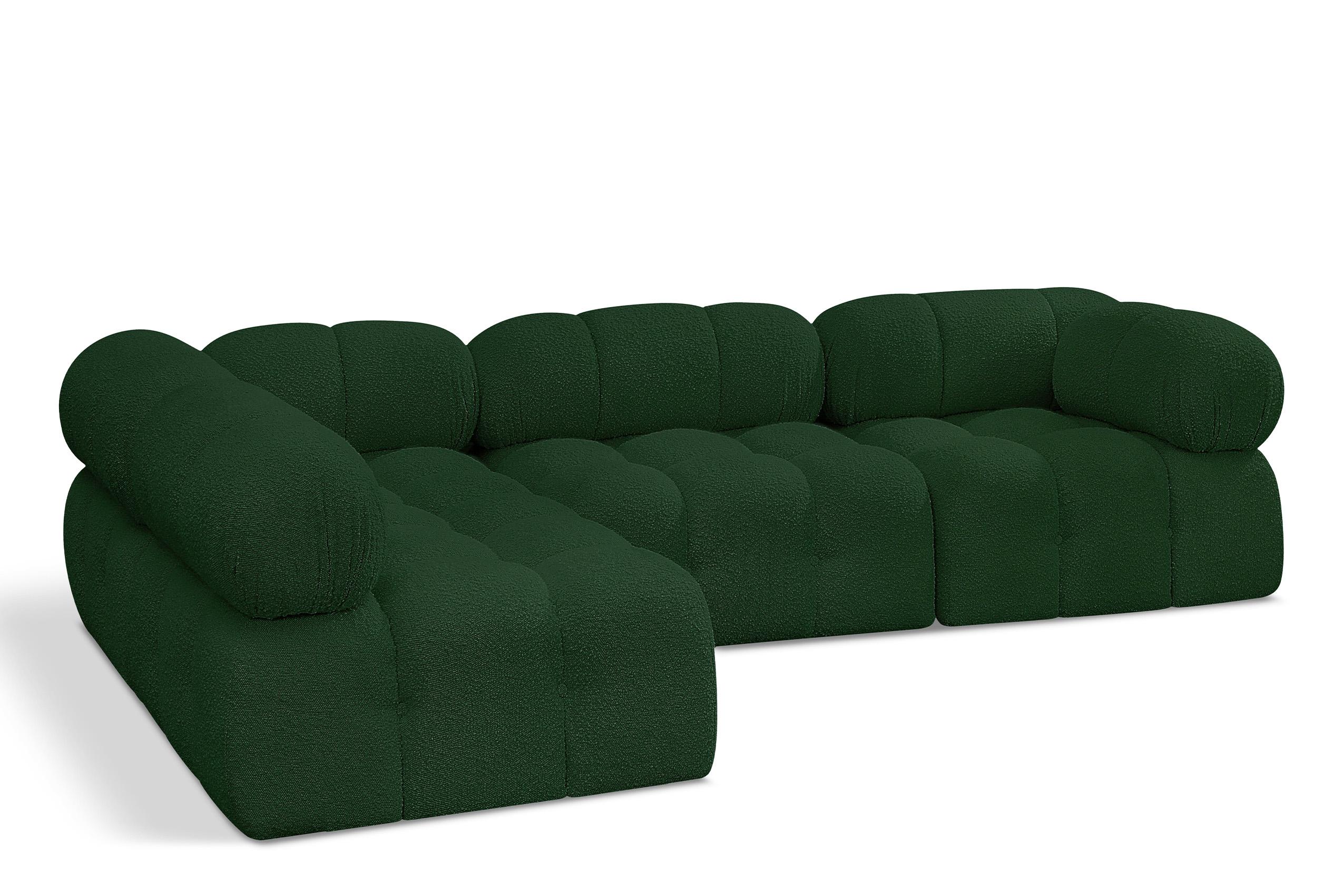 

    
Green Boucle Modular Sectional Sofa AMES 611Green-Sec4A Meridian Modern
