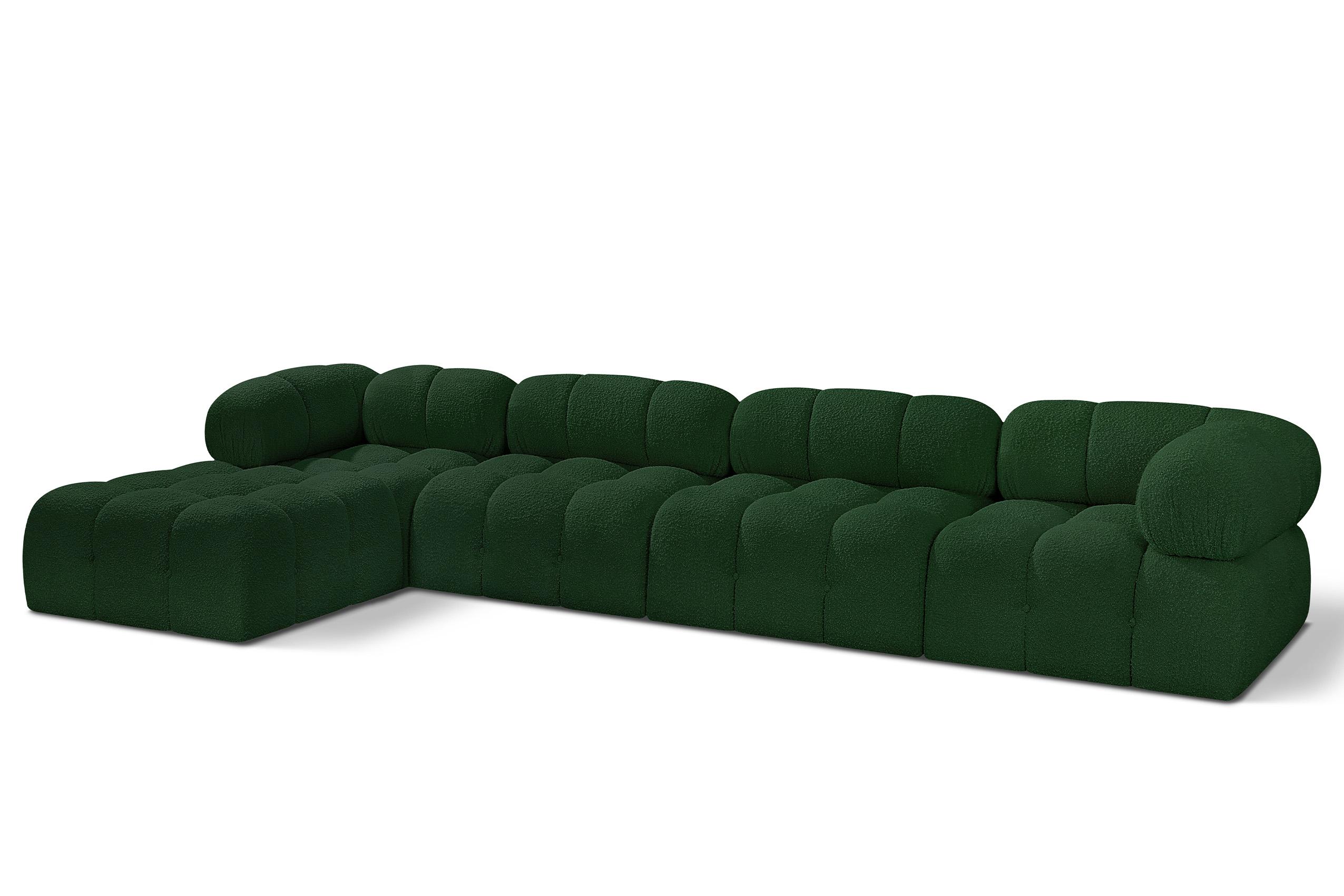 

    
Green Boucle Modular Sectional Sofa AMES 611Green-Sec5B Meridian Modern
