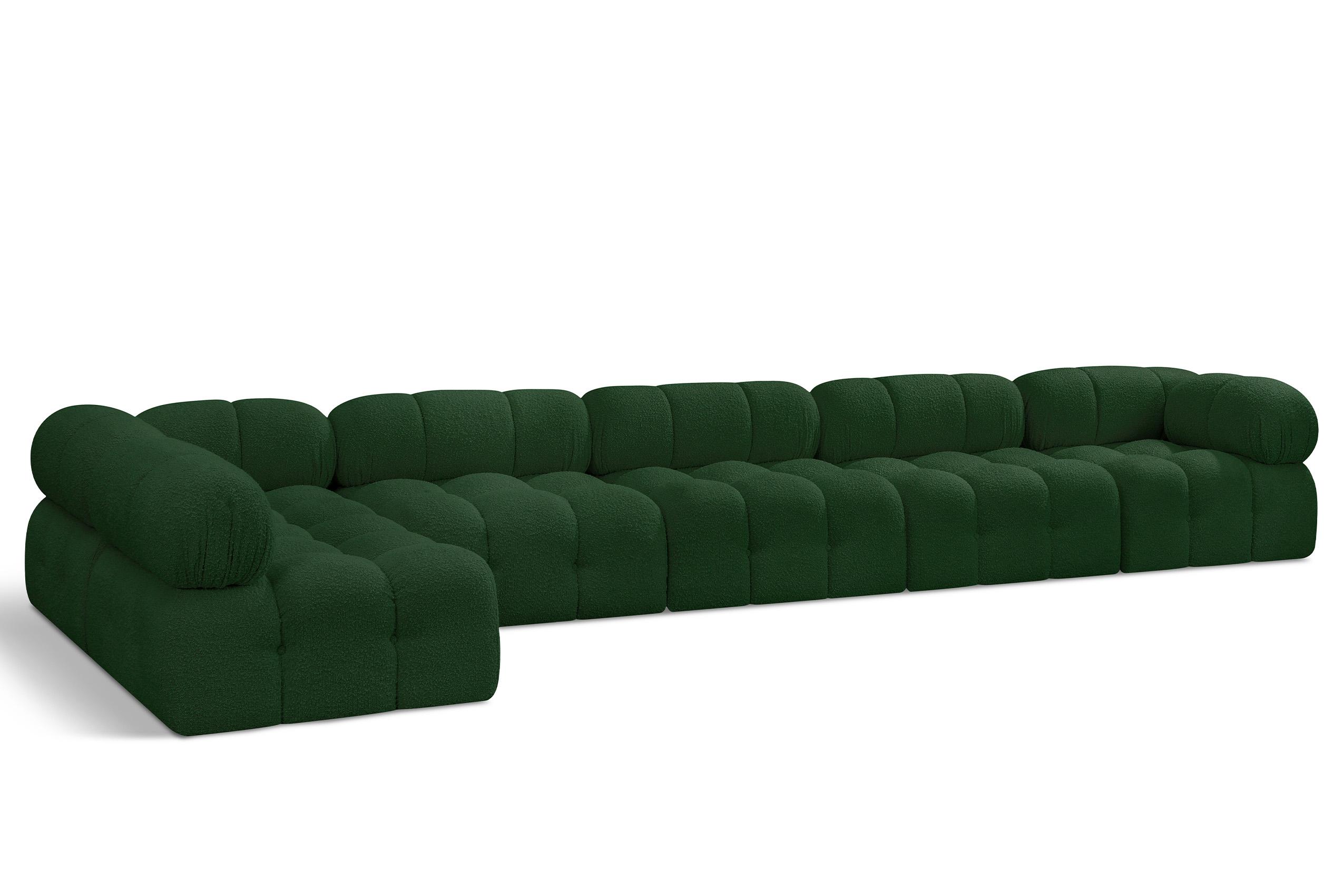 

    
Green Boucle Modular Sectional Sofa AMES 611Green-Sec6E Meridian Modern
