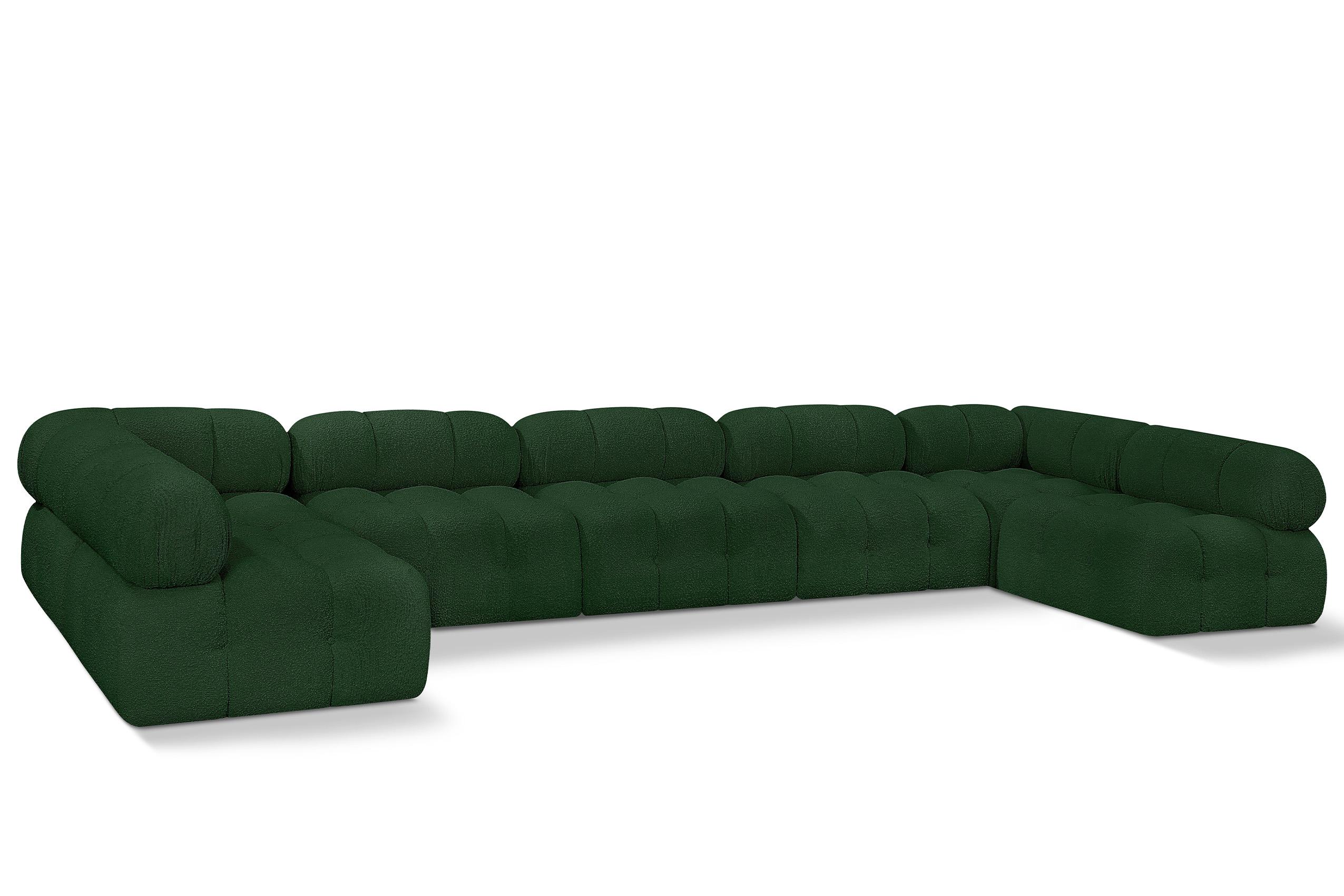 

    
Green Boucle Modular Sectional Sofa AMES 611Green-Sec7A Meridian Modern
