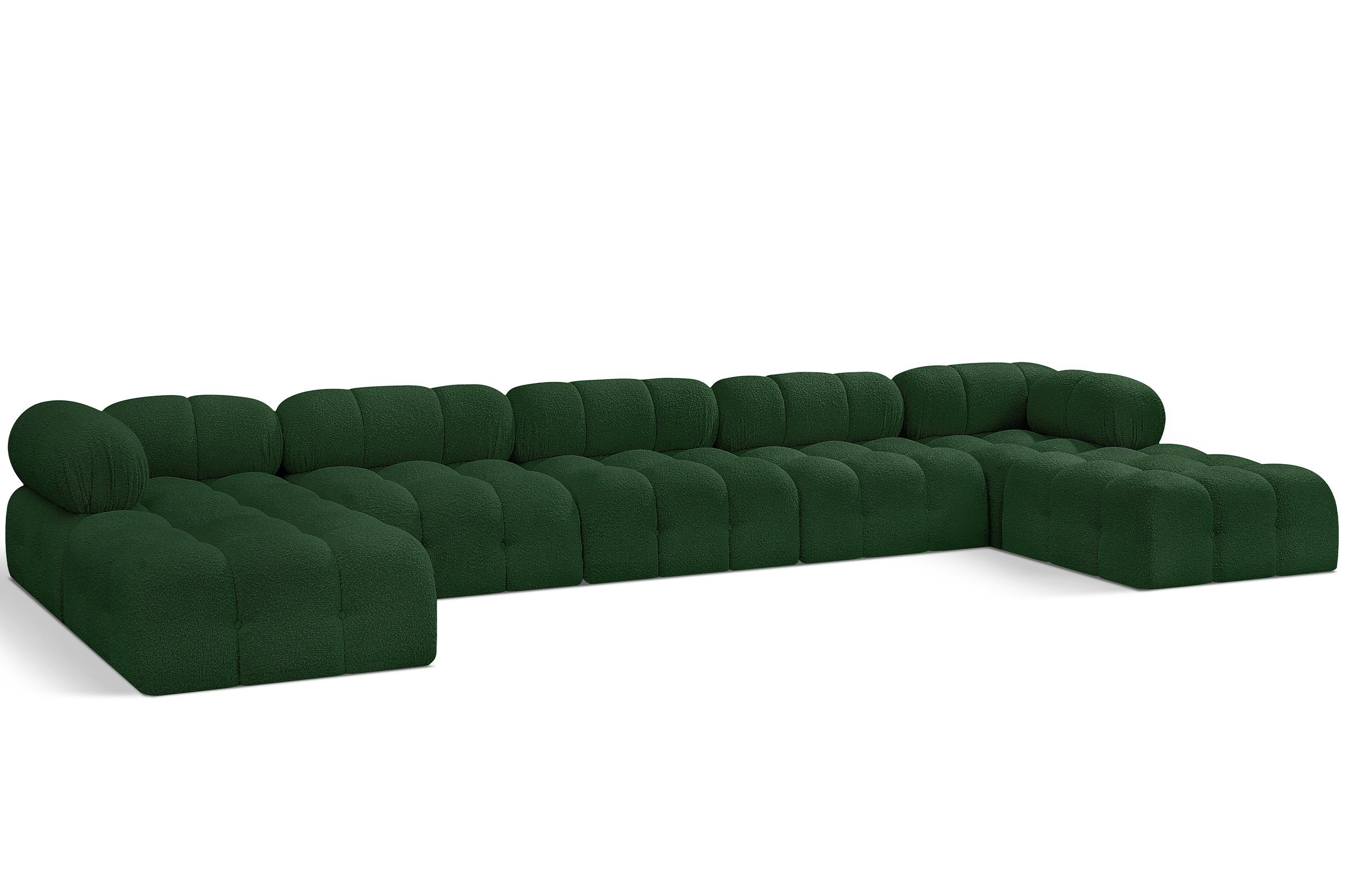 

    
Green Boucle Modular Sectional Sofa AMES 611Green-Sec7B Meridian Modern
