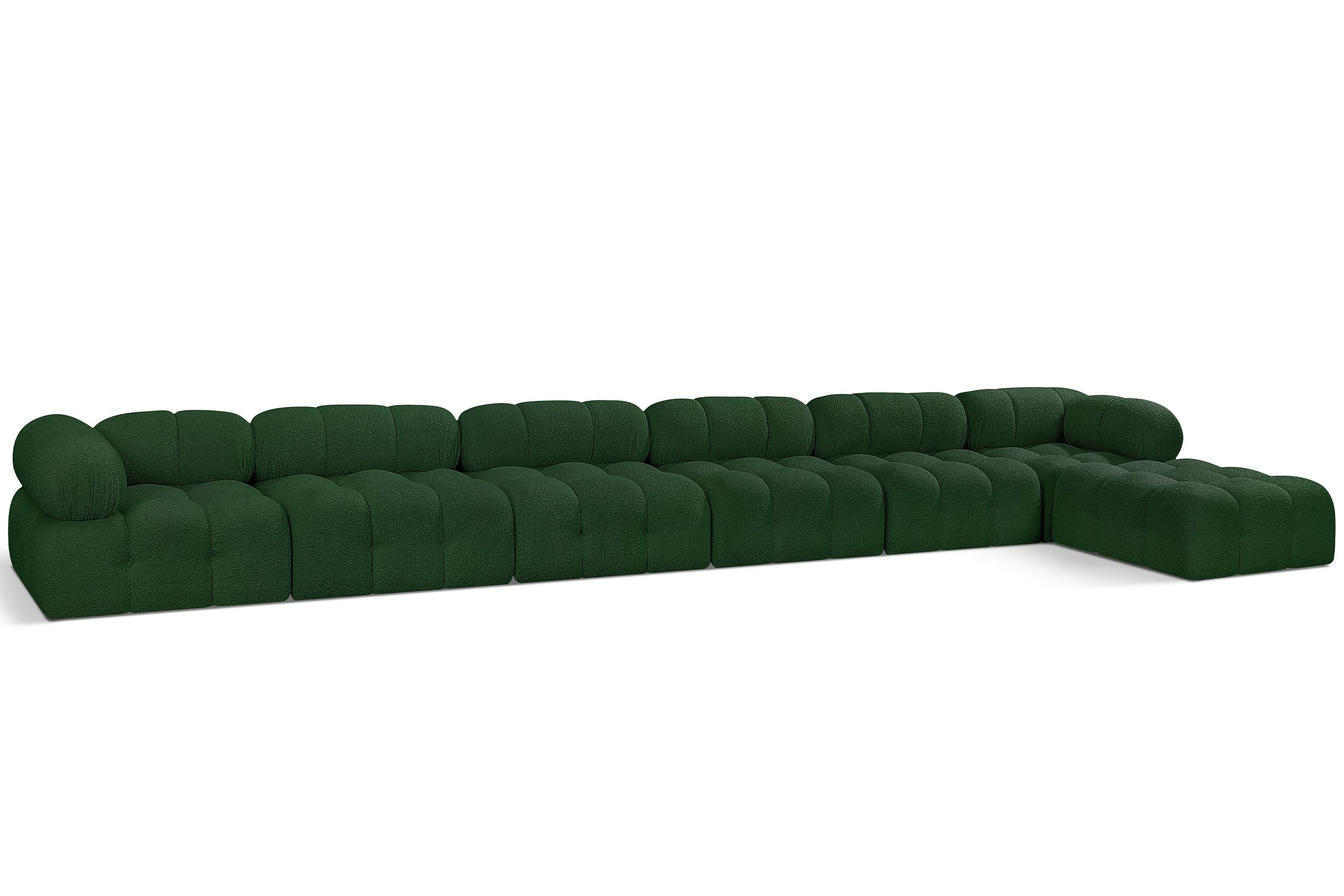 

    
Green Boucle Modular Sectional Sofa AMES 611Green-Sec7D Meridian Modern
