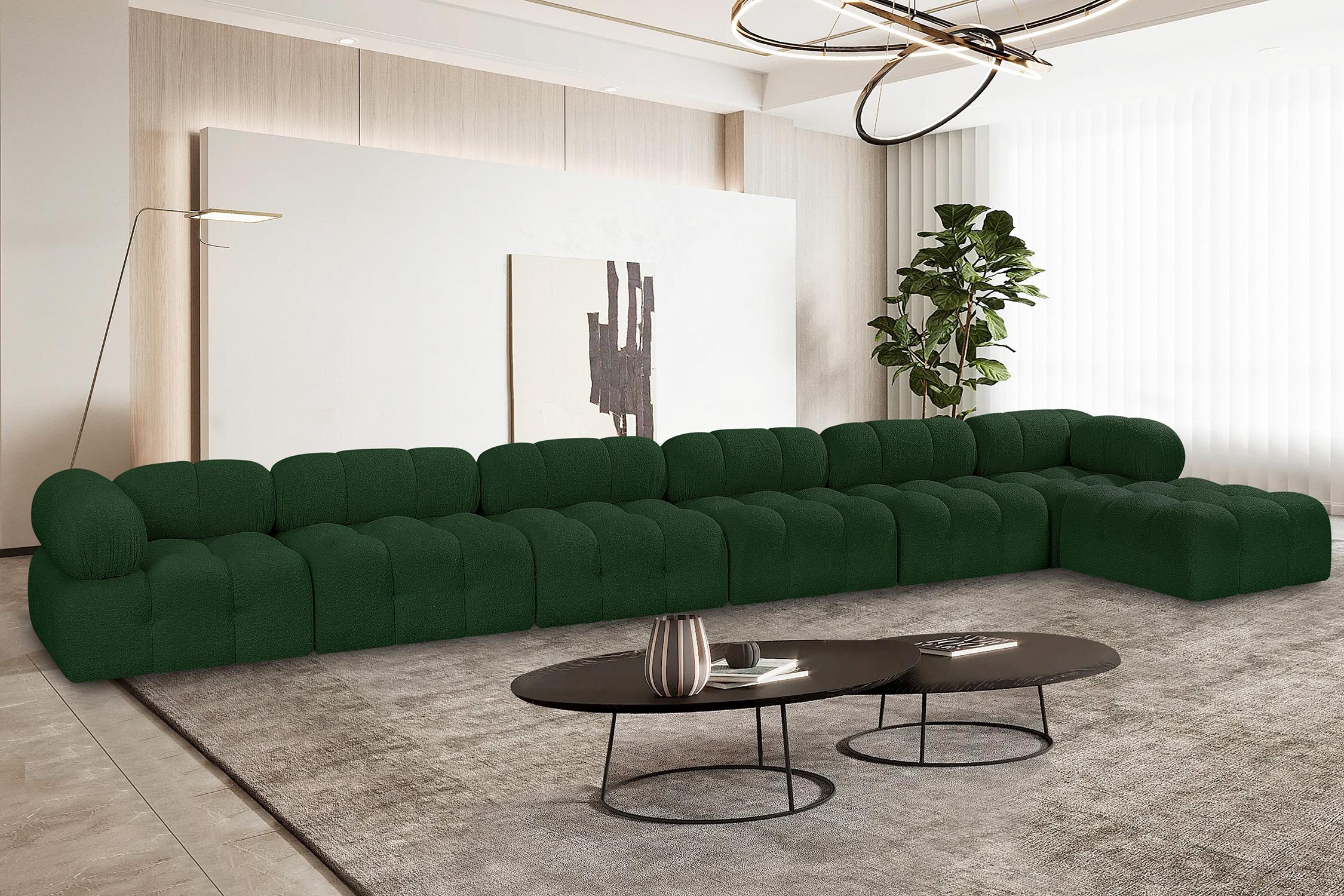 

    
Green Boucle Modular Sectional Sofa AMES 611Green-Sec7D Meridian Modern
