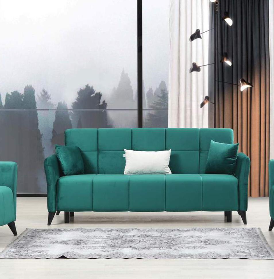 Contemporary Sofa Angel ANGL-GRN-S in Green Fabric