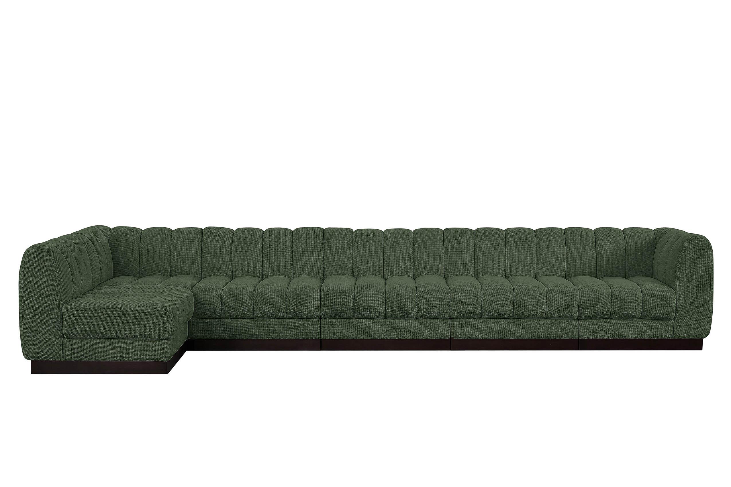 

        
Meridian Furniture QUINN 124Green-Sec6B Modular Sectional Green Chenille 094308312668
