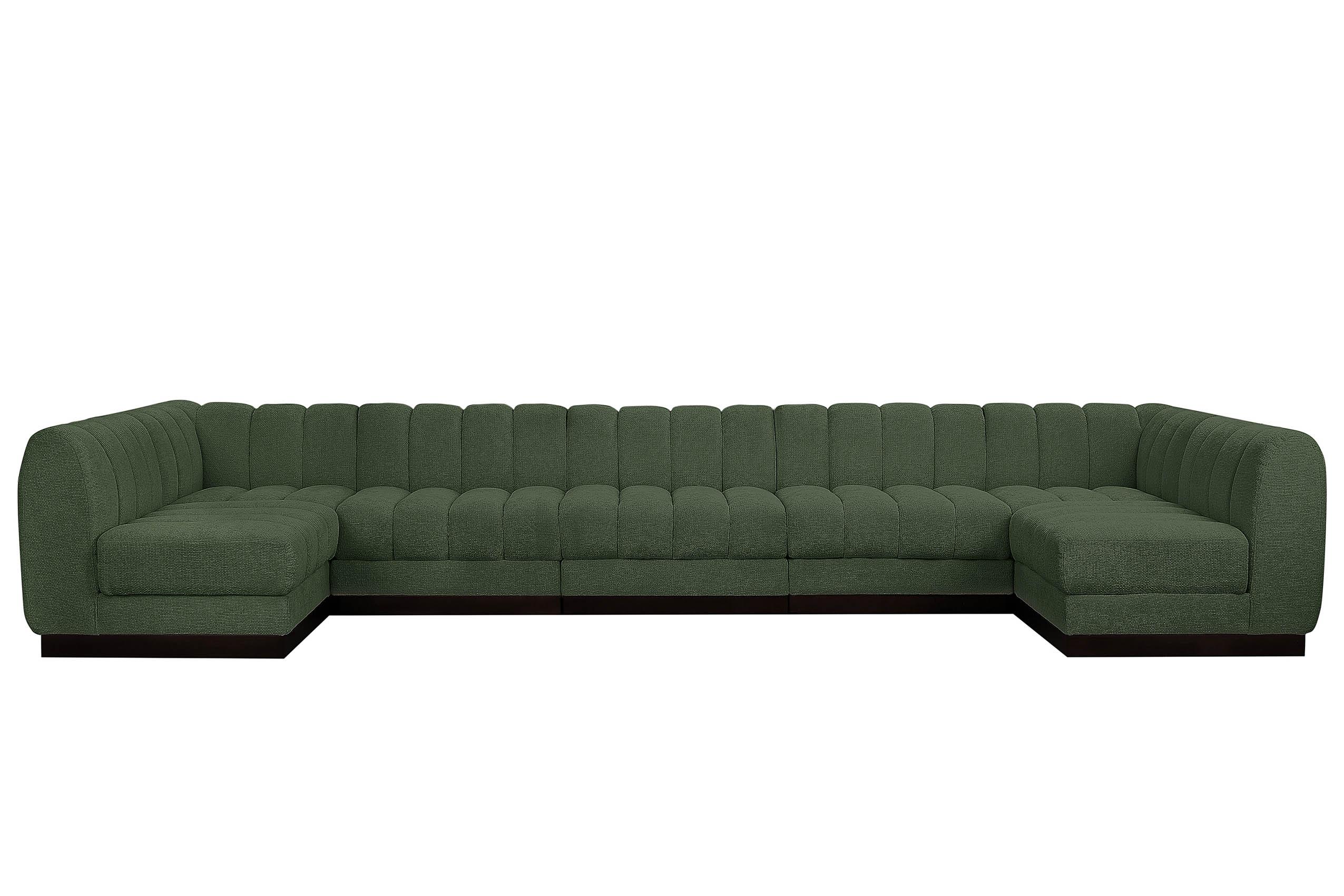 

        
Meridian Furniture QUINN 124Green-Sec7A Modular Sectional Green Chenille 094308312682
