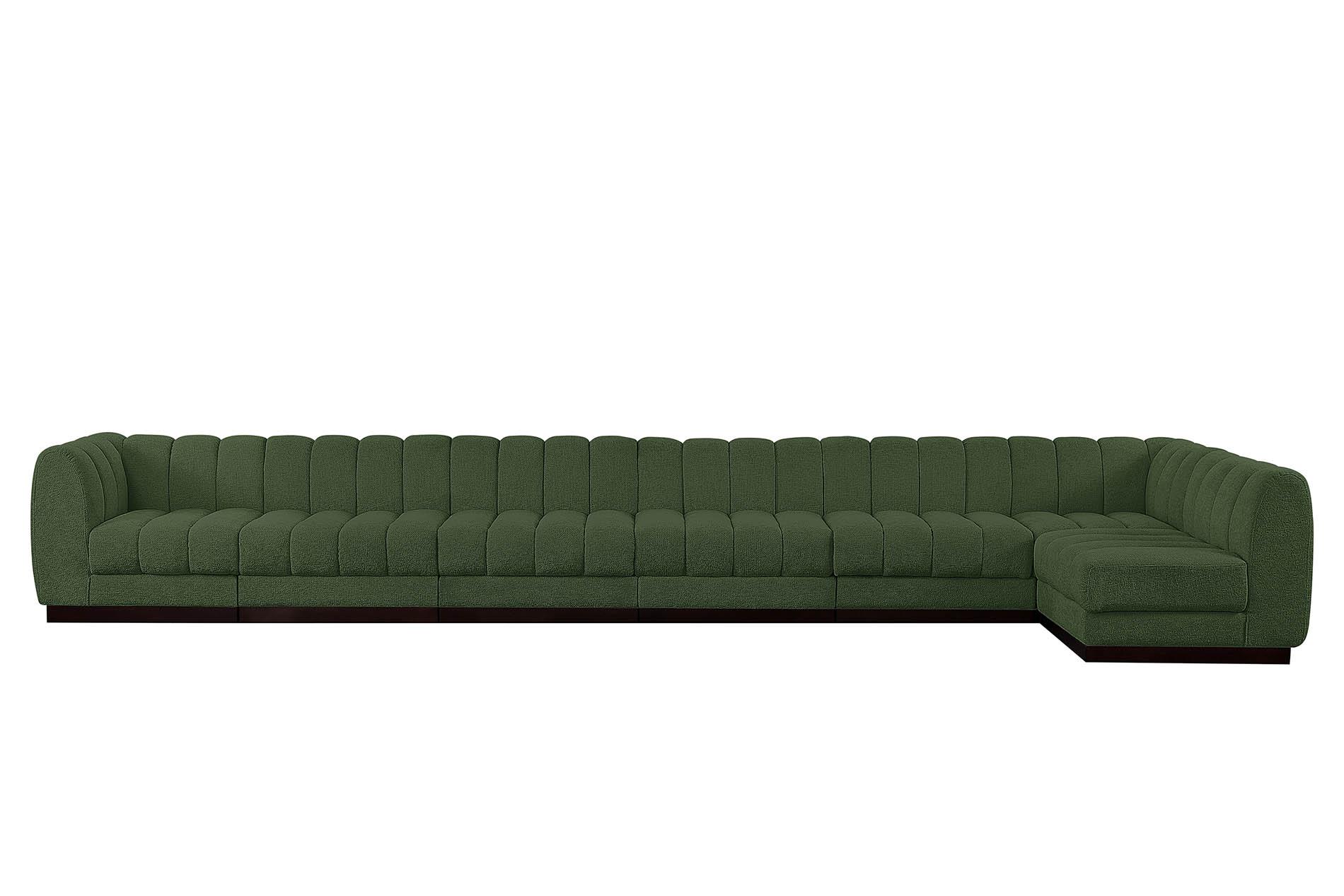 

        
Meridian Furniture QUINN 124Green-Sec7B Modular Sectional Green Chenille 094308312699
