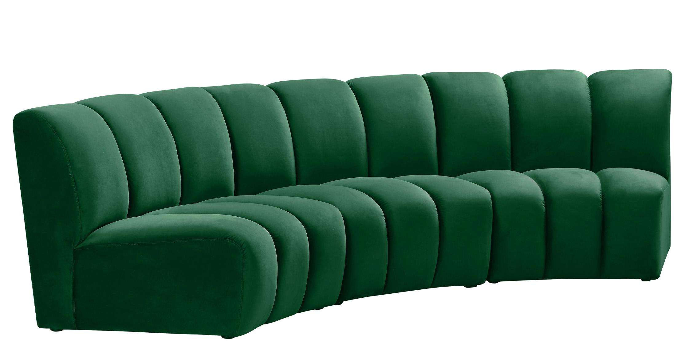 

        
Meridian Furniture INFINITY 638Green-3PC Modular Sectional Sofa Green Velvet 753359801643
