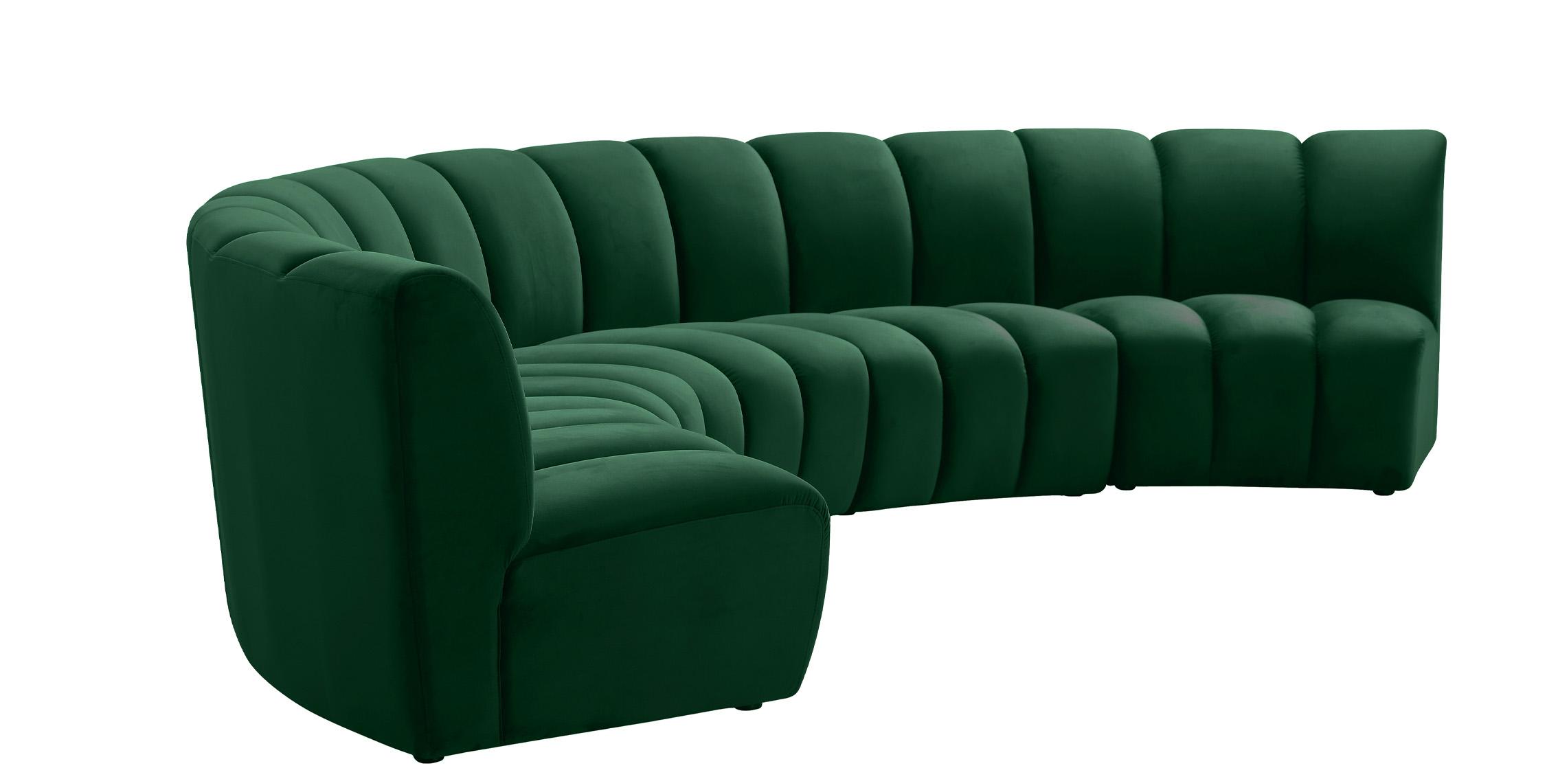 

        
Meridian Furniture INFINITY 638Green-5PC Modular Sectional Sofa Green Velvet 753359801667
