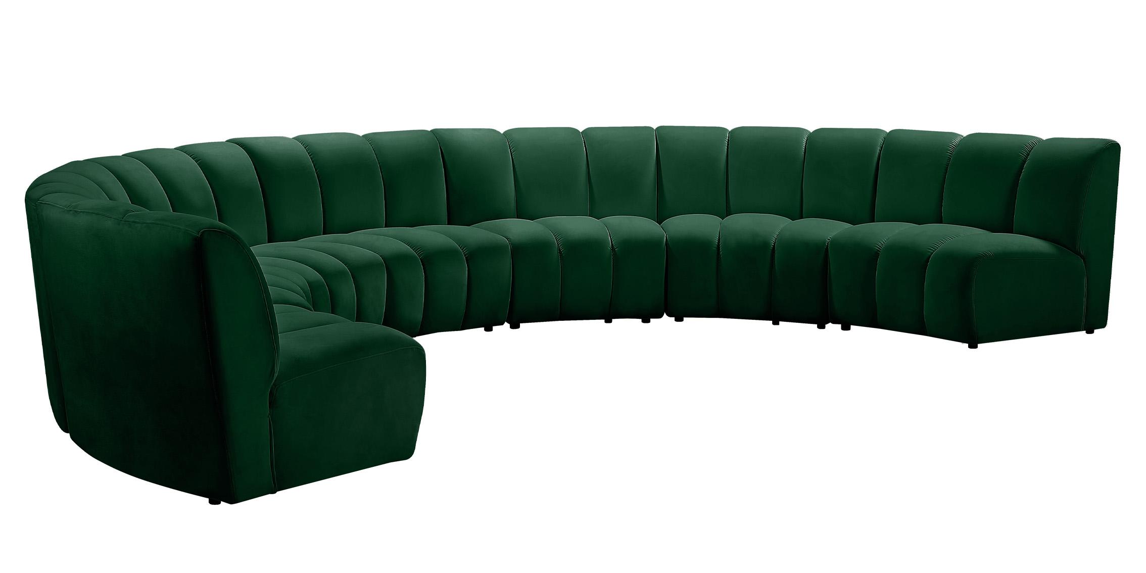 

        
Meridian Furniture INFINITY 638Green-7PC Modular Sectional Sofa Green Velvet 753359803715
