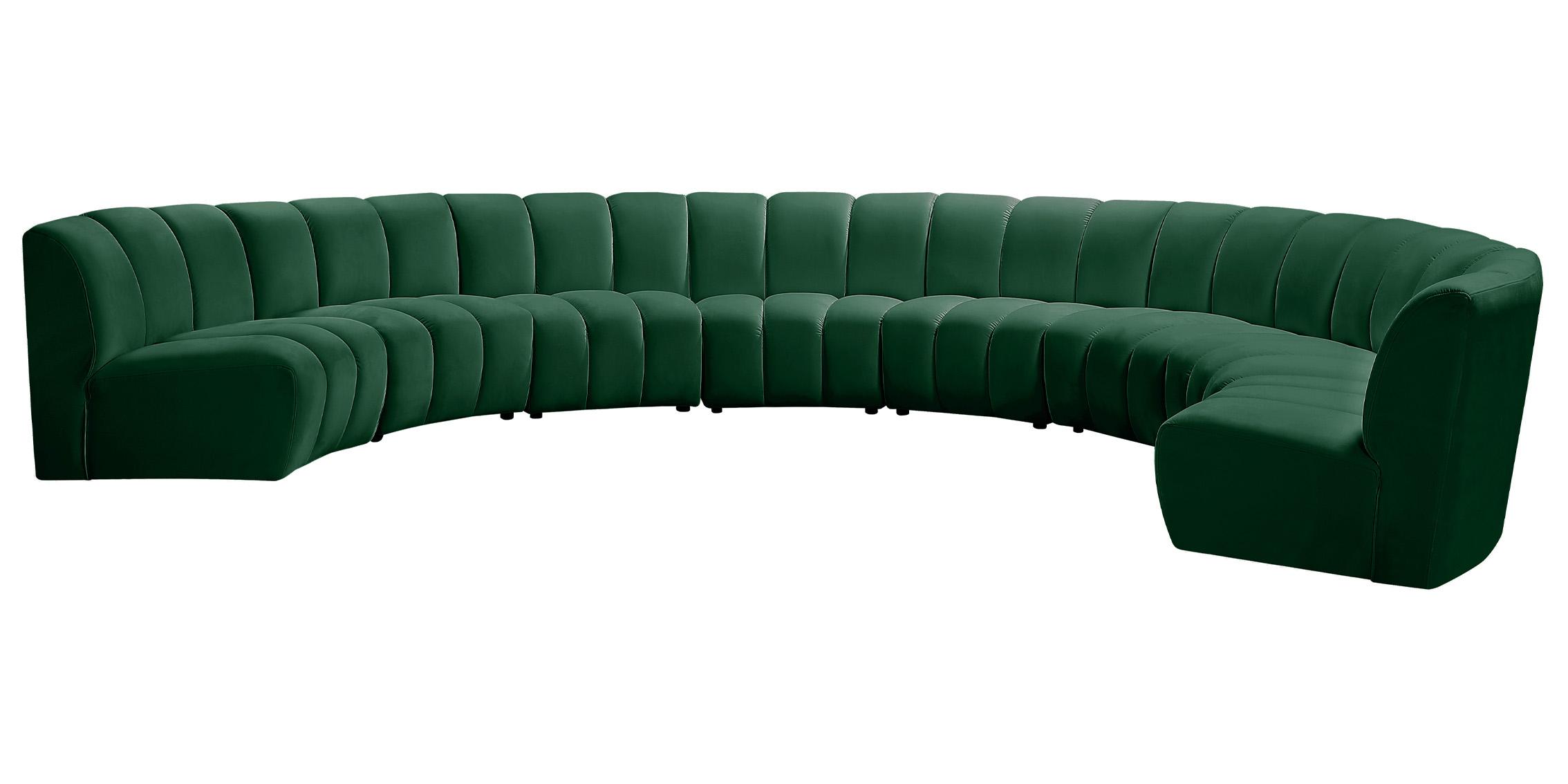 

        
Meridian Furniture INFINITY 638Green-8PC Modular Sectional Sofa Green Velvet 753359803722
